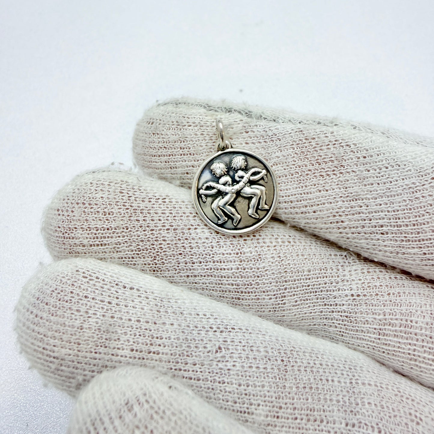 Mema, Sweden 1965. Vintage Sterling Silver Zodiac Gemini Charm