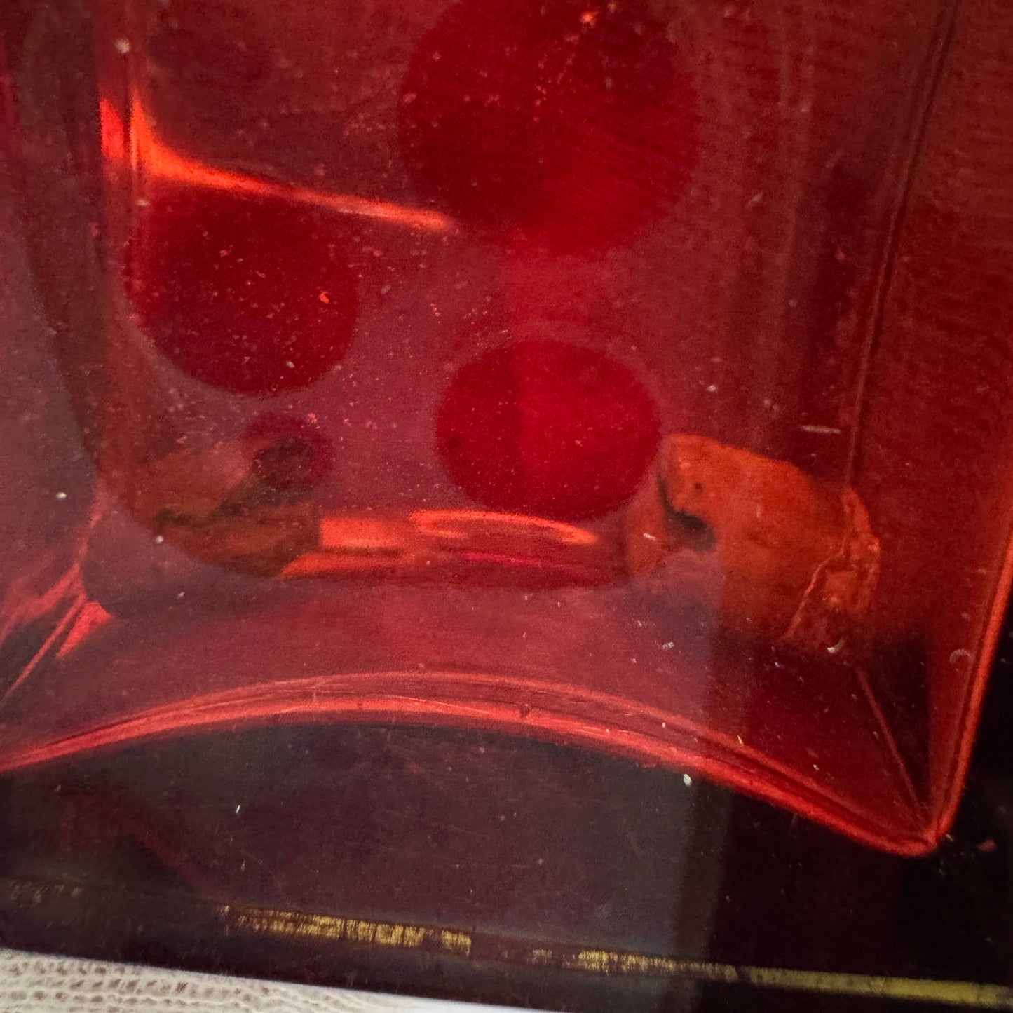 Stockholm 1858. Antique Victorian Ruby Glass Silver Top Pair of Perfume Bottles.