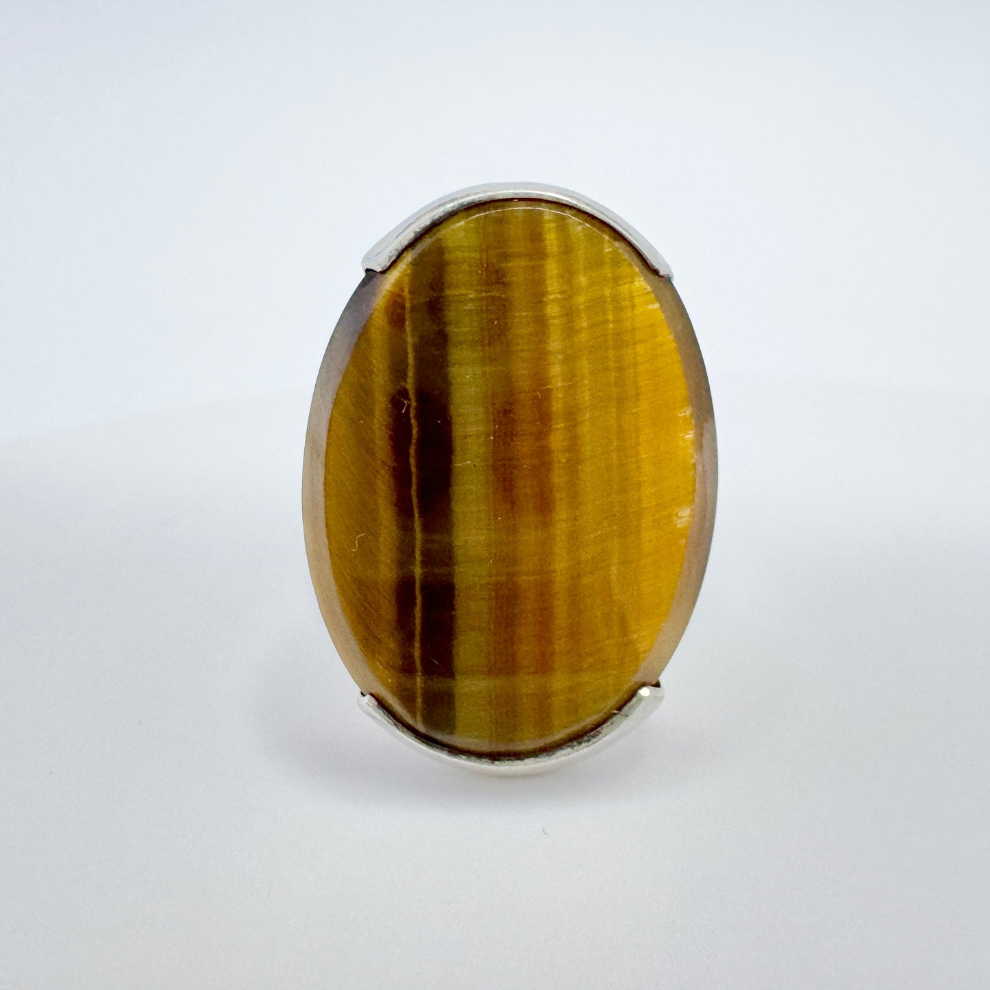 Elis Kauppi, Kupittaan Kulta Finland. Vintage Sterling Silver Tiger's Eye Ring.