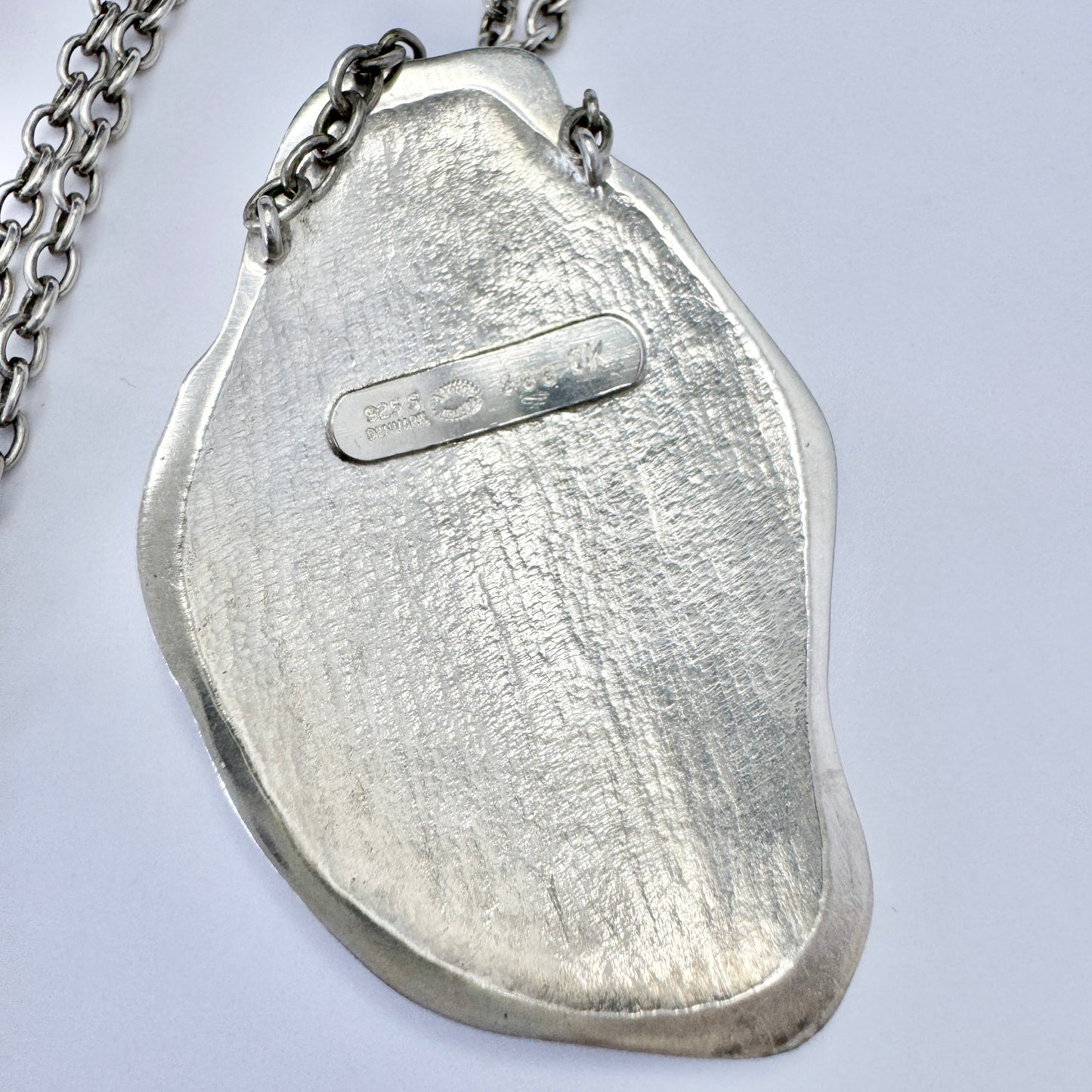 Georg Jensen, design by Ole Kortzau, Denmark. Vintage Sterling Silver Pendant Necklace.