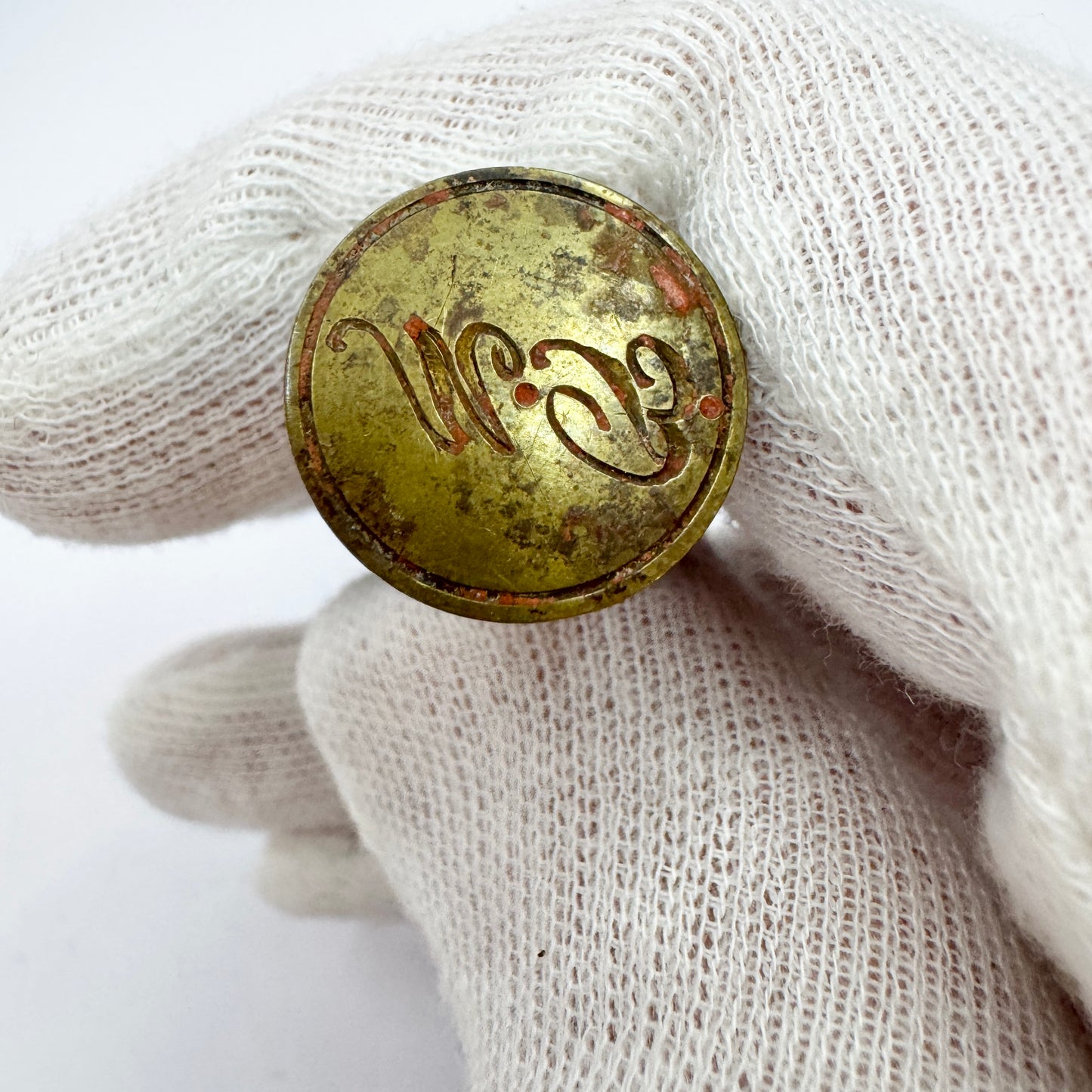 Vintage c 1930s Bakelite Wax Seal Stamp "MB"