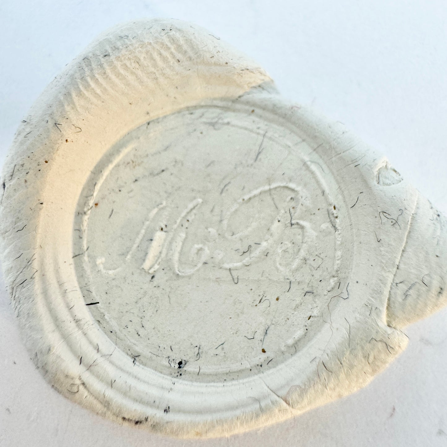 Vintage c 1930s Bakelite Wax Seal Stamp "MB"