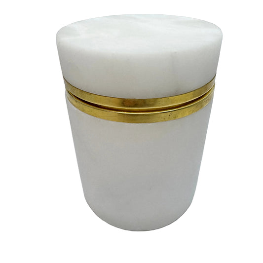 Vintage Mid-Century White Alabaster Hinged Box