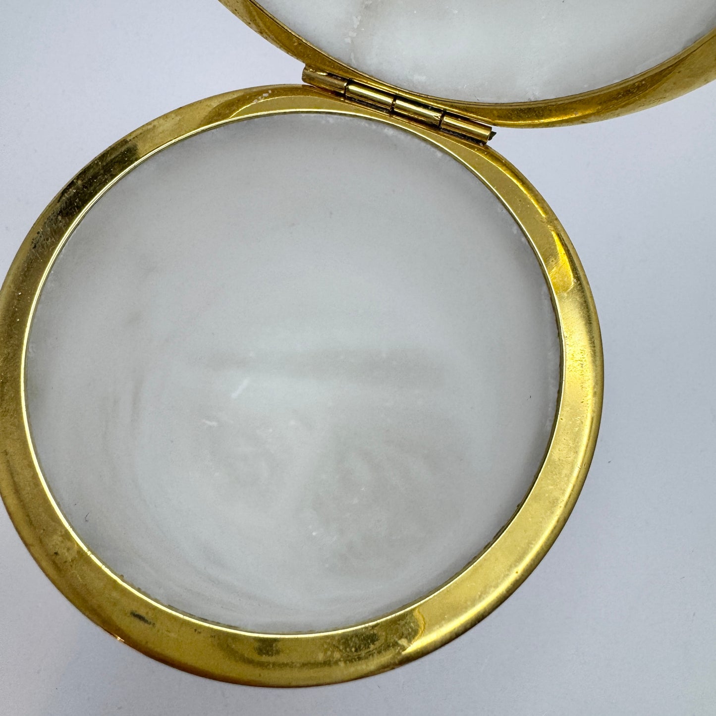 Vintage Mid-Century White Alabaster Hinged Box