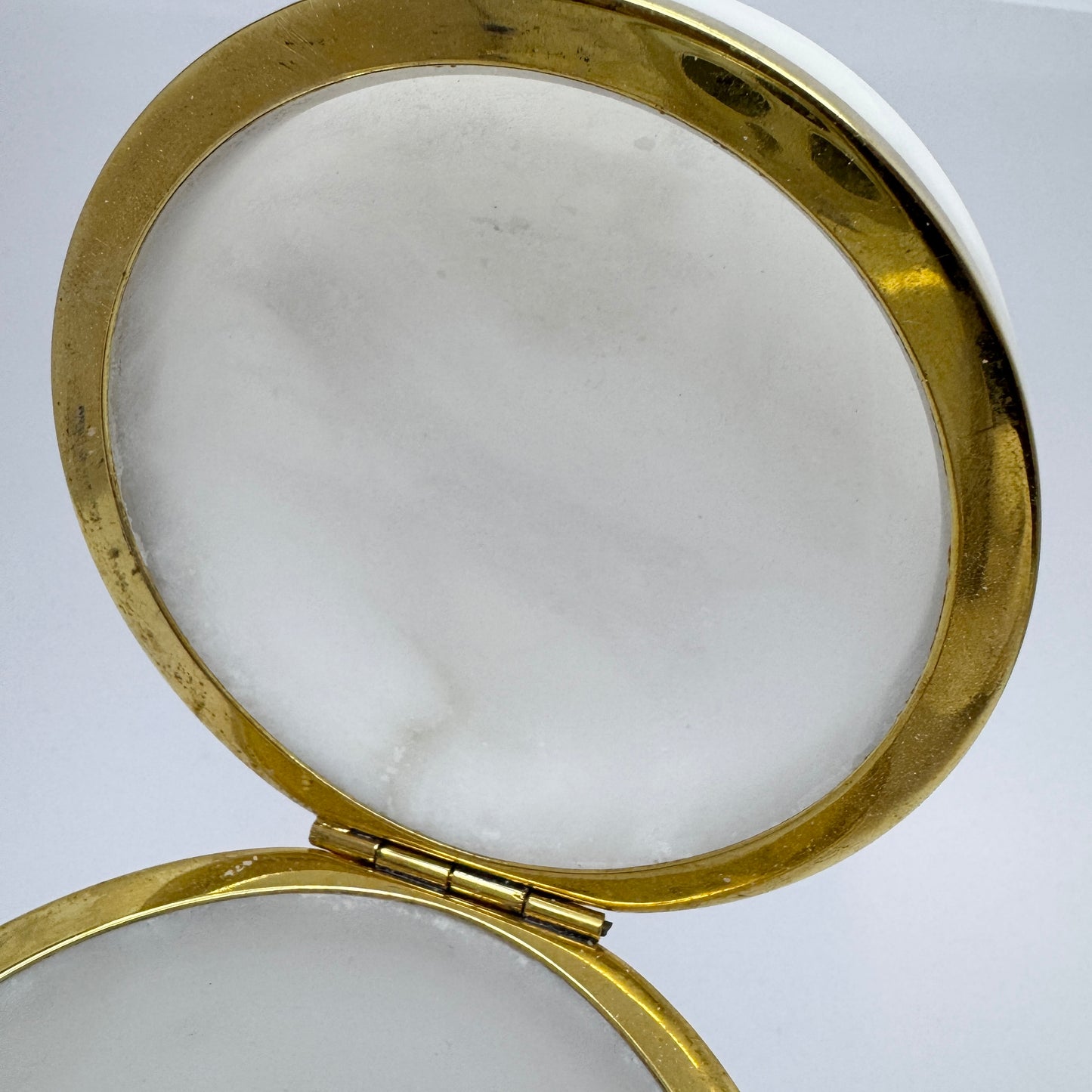 Vintage Mid-Century White Alabaster Hinged Box