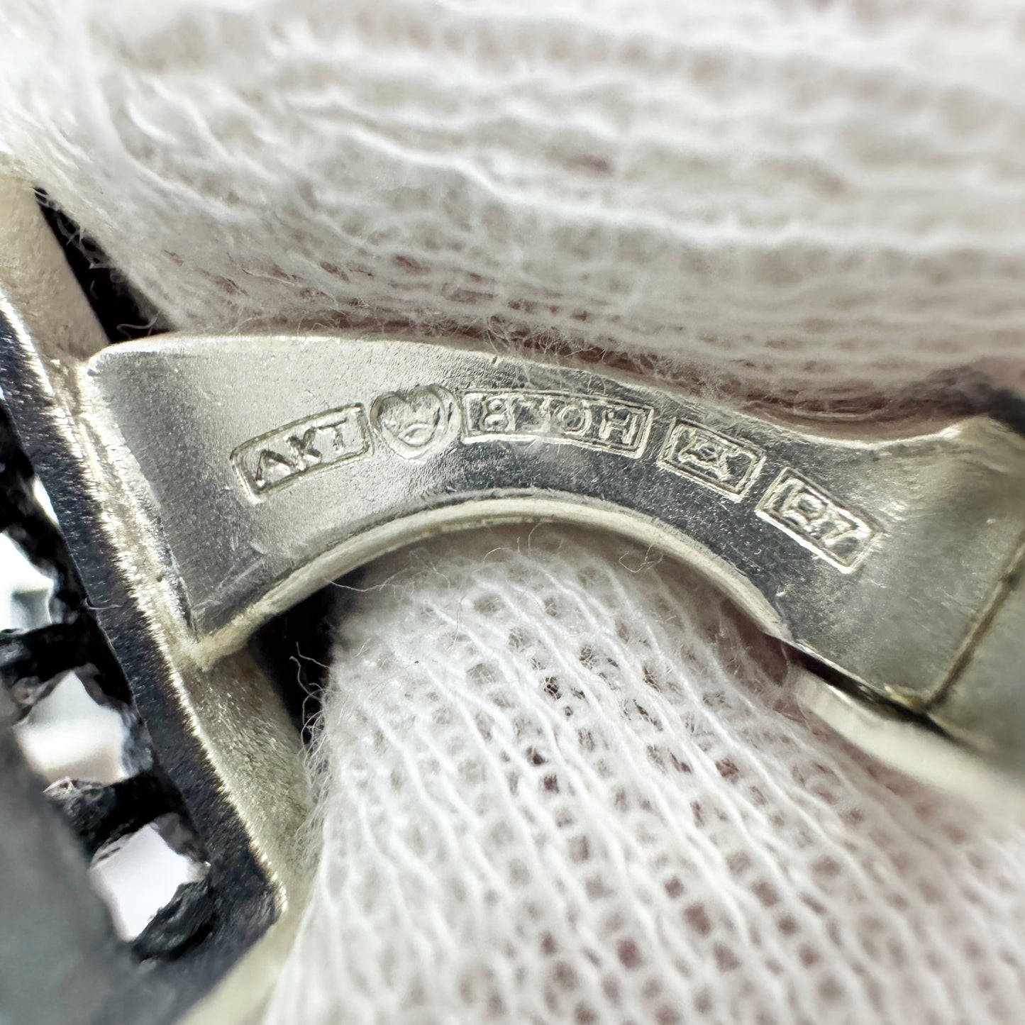 Alpo Tammi, Finland year 1970. Vintage Modernist Silver Cufflinks