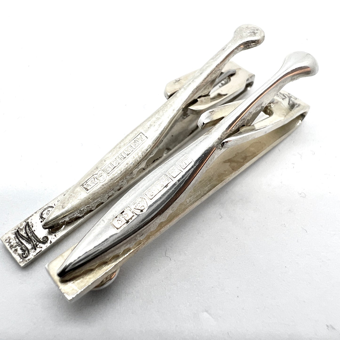 Finland 1966. Two Solid Silver Tie-Clips.