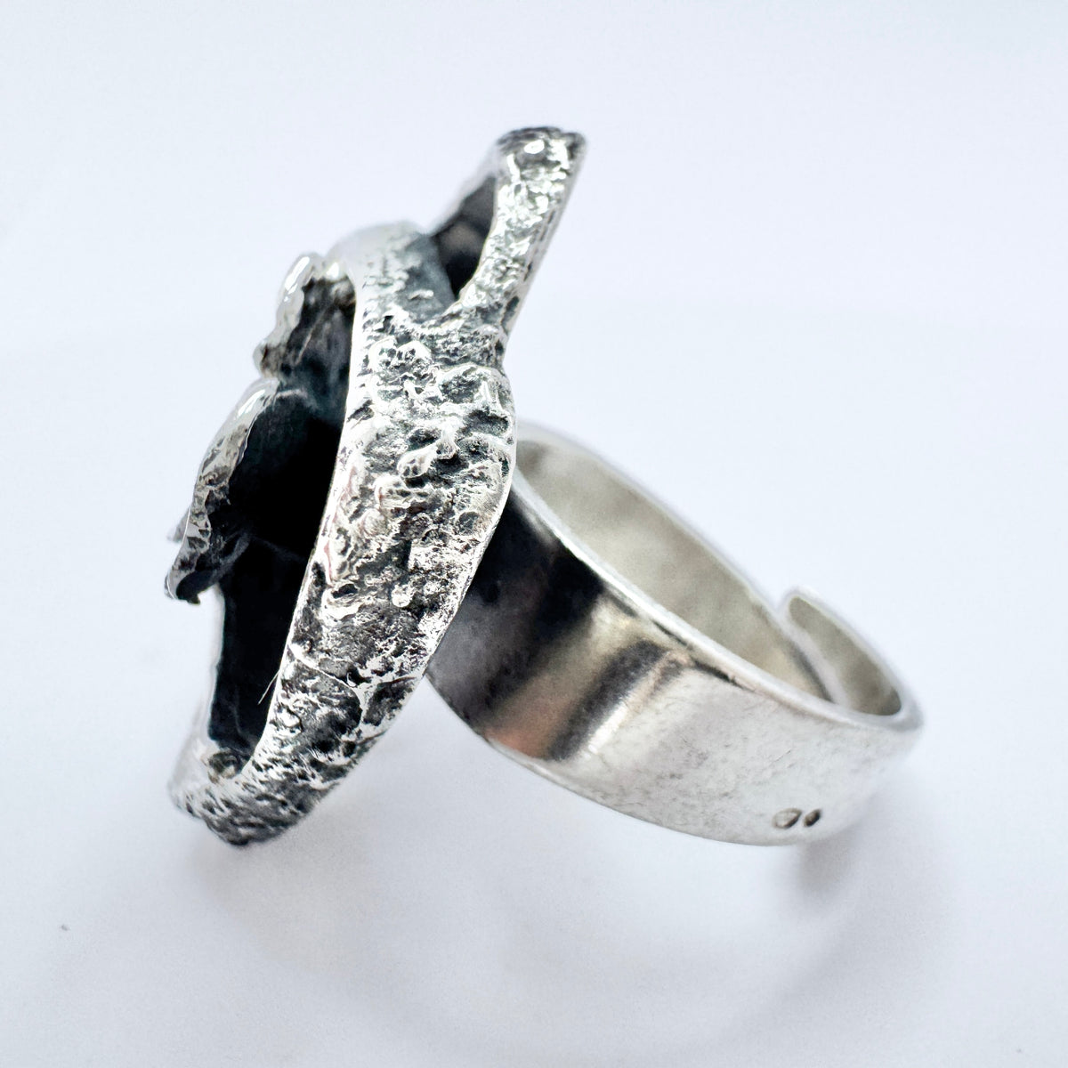 Sten Shop Rings Sten & Laine, Finland 1973 Bold Vintage Sterling Silver Orbital Ring ...