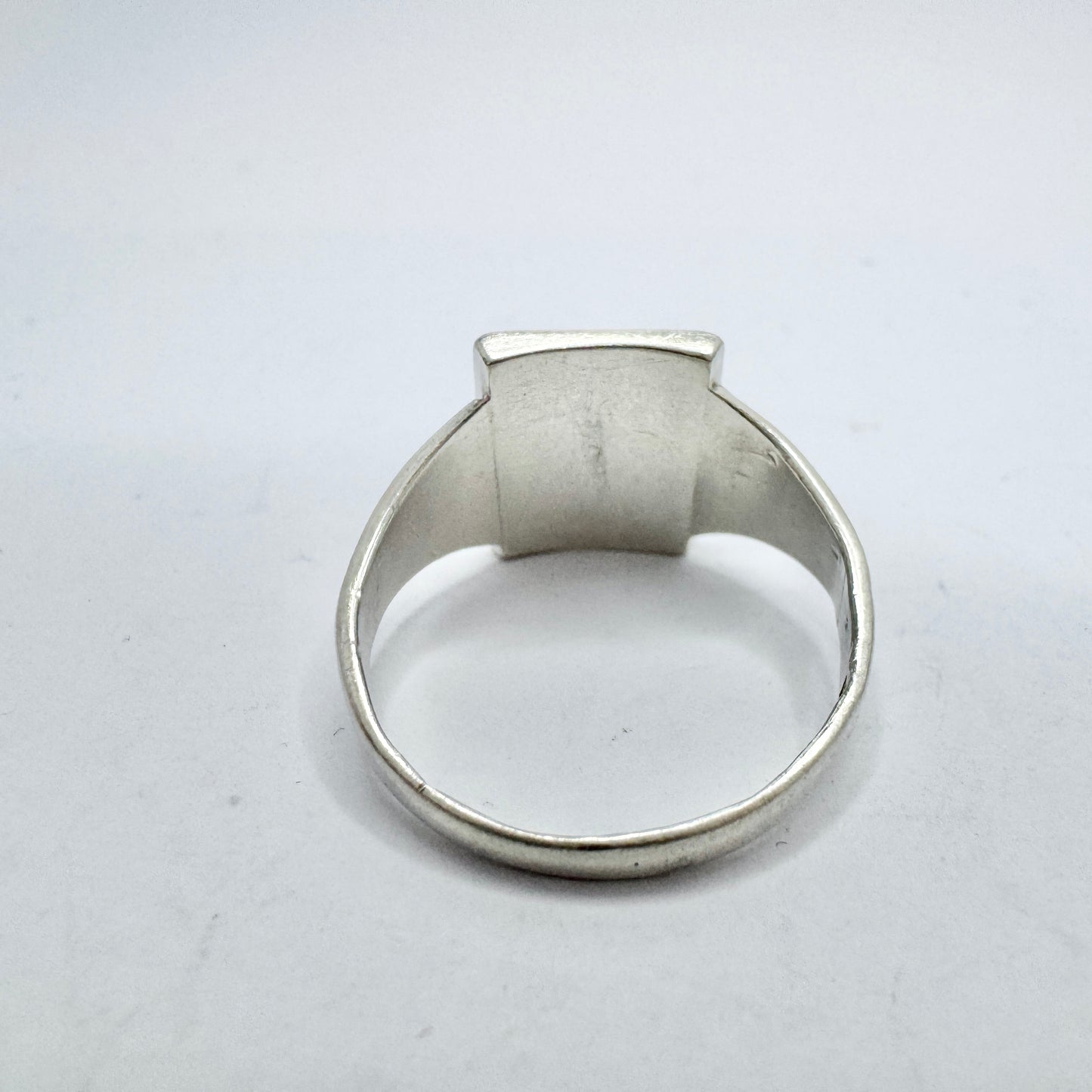 S Peterson, Sweden 1951. Vintage Silver Men's Signet Ring "SB"