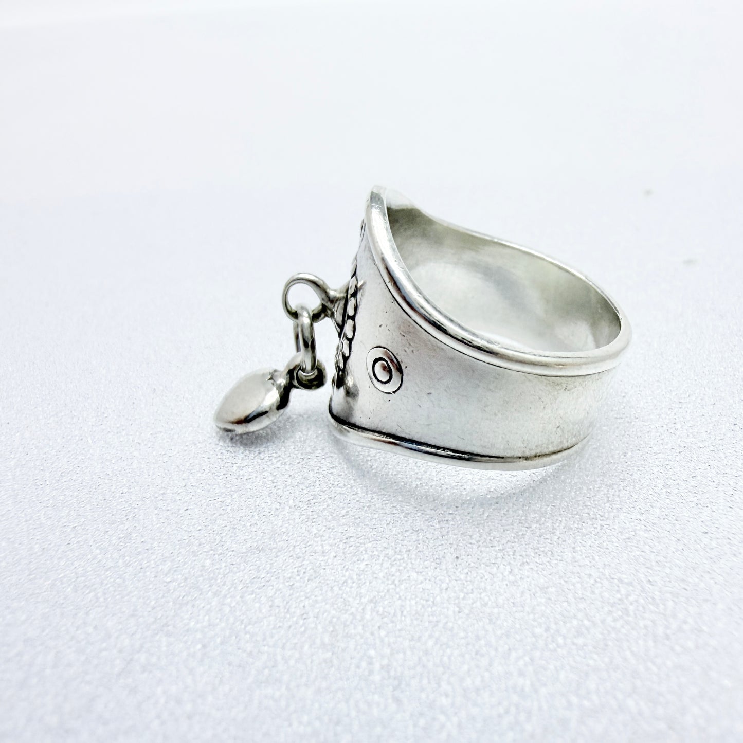 Kalevala Koru, Finland. Vintage Sterling Silver Heart Charm Ring