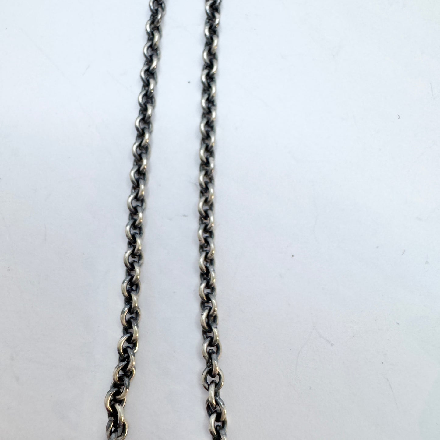 JJ, Finland 1967. Vintage Solid Silver Pendant Necklace.
