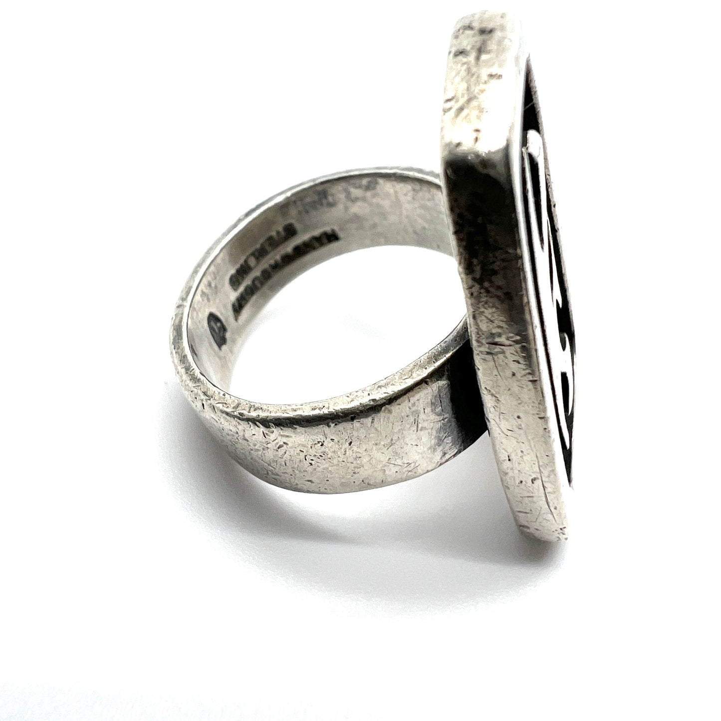 Charles Leslie Smith, USA. Vintage Mid-century Modern Sterling Silver Ring.