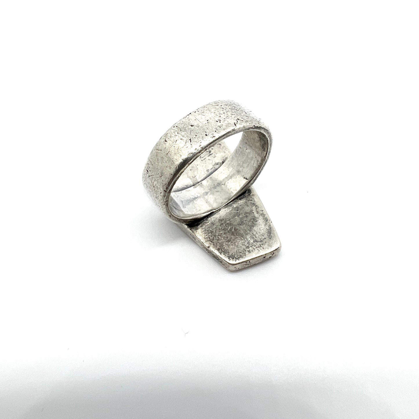 Charles Leslie Smith, USA. Vintage Mid-century Modern Sterling Silver Ring.