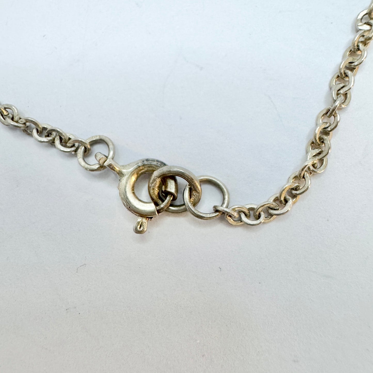 Elis Kauppi, Kupittaan Kulta, Finland 1960s. Vintage Sterling Silver Smoky Quartz Pendant Necklace.