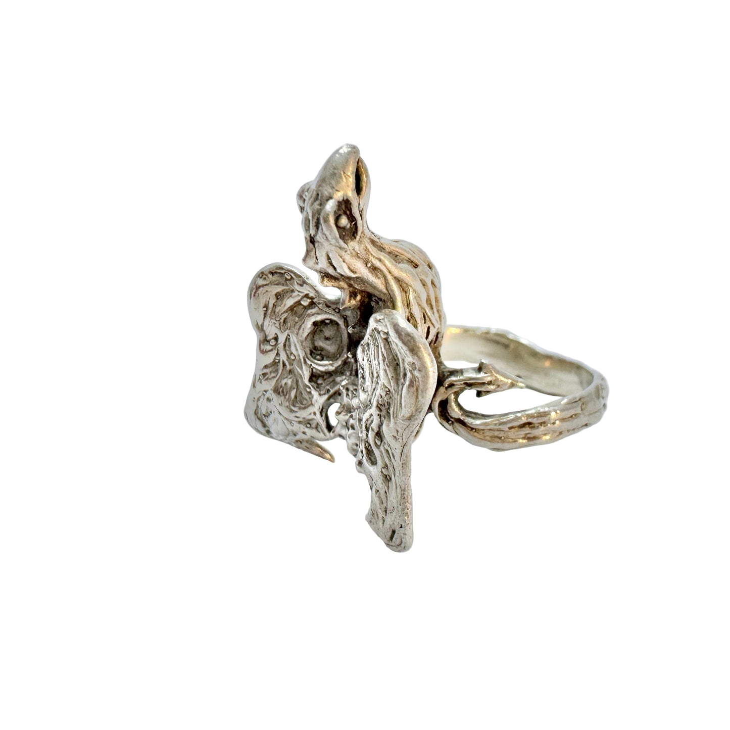 Vintage Sterling Silver Dragon Ring.