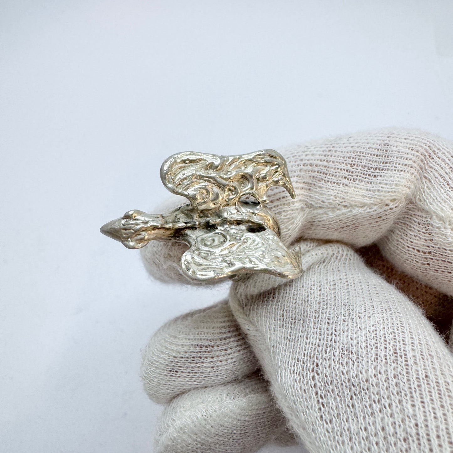 Vintage Sterling Silver Dragon Ring.