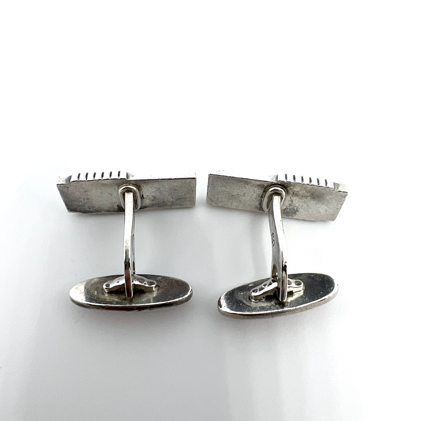 Georg Jensen, Denmark. Vintage Sterling Silver Cufflinks. Design 80 by Harald Nielsen.