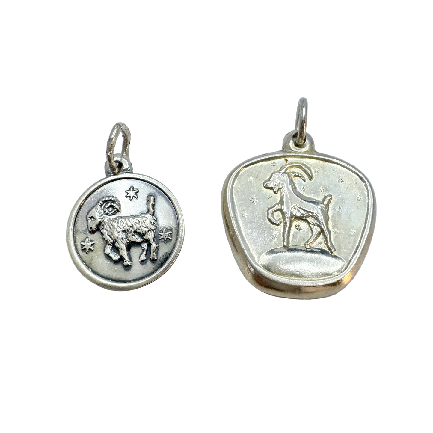 Sweden ca 1960s. Vintage Silver Zodiac Aries Charm + Pendant.