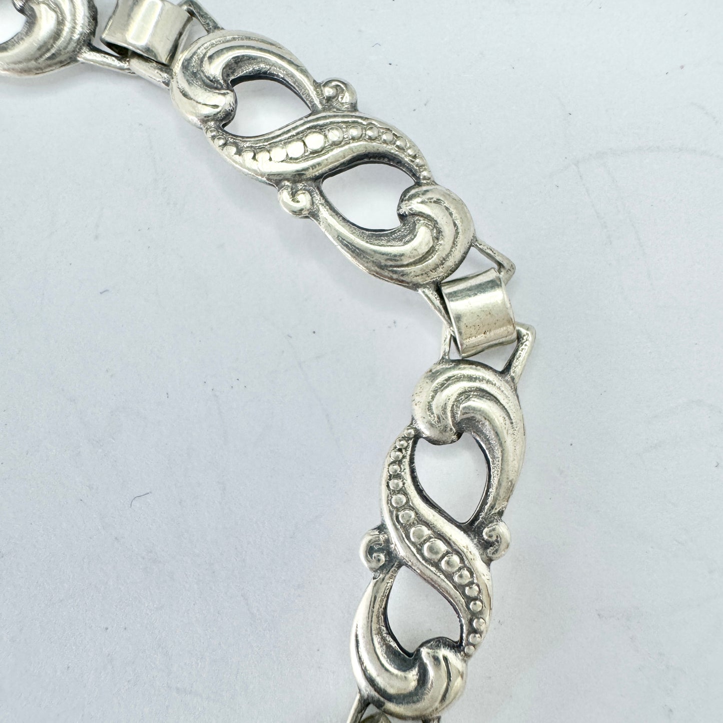 Denmark 1940-50s. Vintage Solid Silver Bracelet.