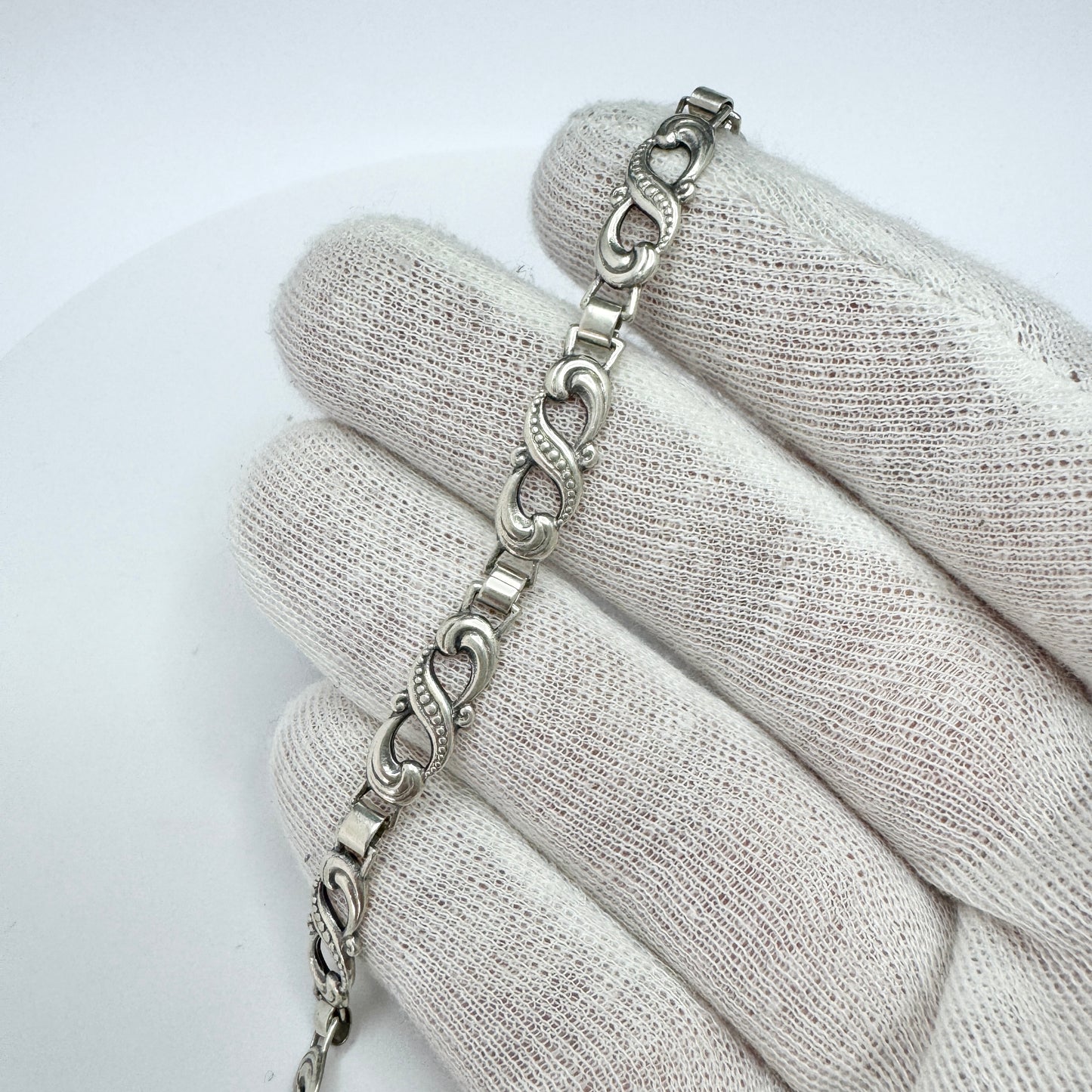 Denmark 1940-50s. Vintage Solid Silver Bracelet.