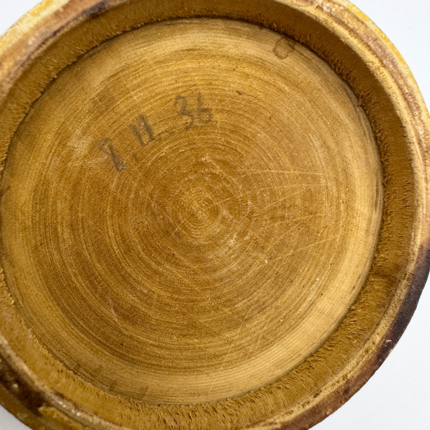 Sweden 1936. Two Vintage Folk Art Wood Trinket Boxes with Proverb.