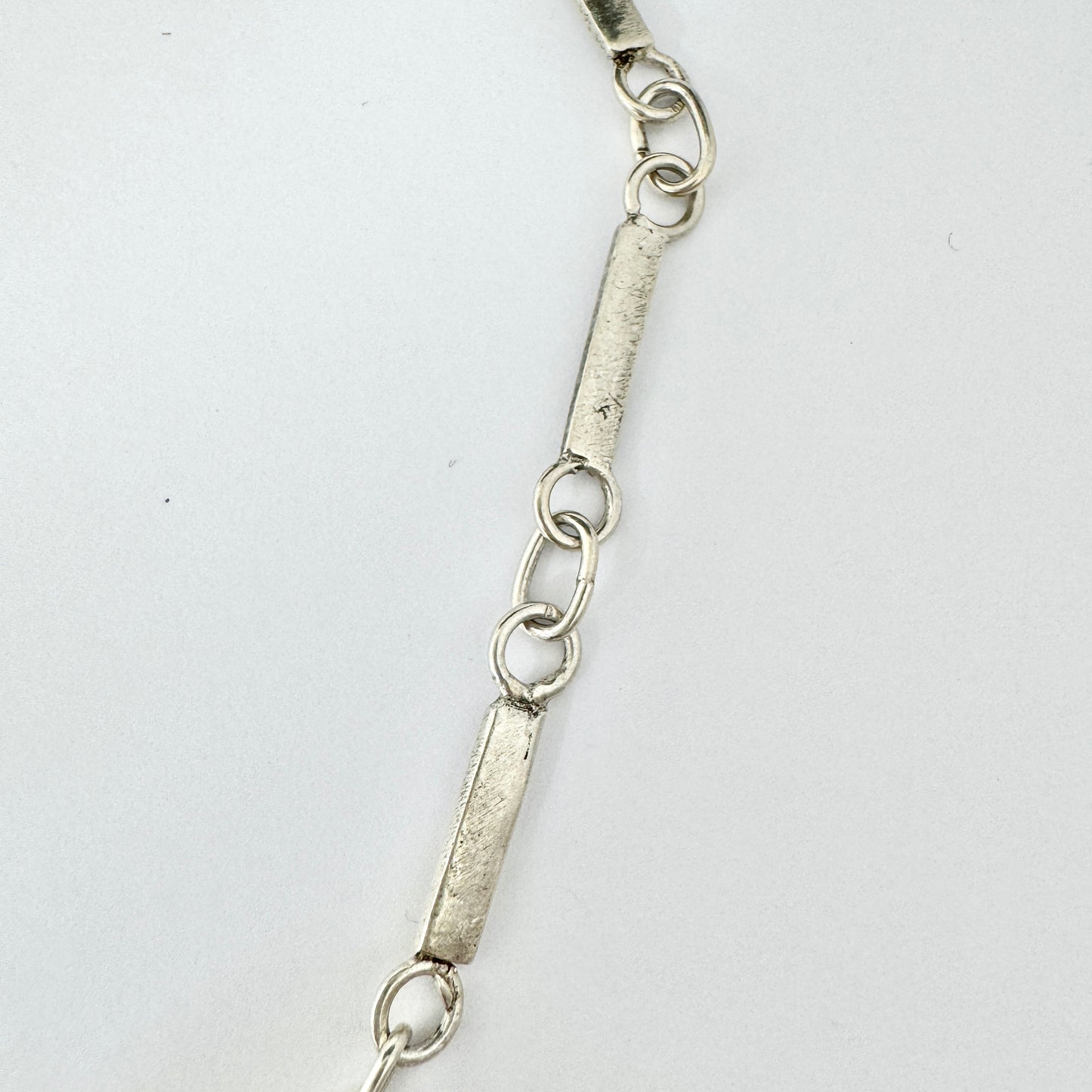 Wiwen Nilsson, Sweden 1941. Unique Vintage Sterling Silver Chalcedony Necklace.