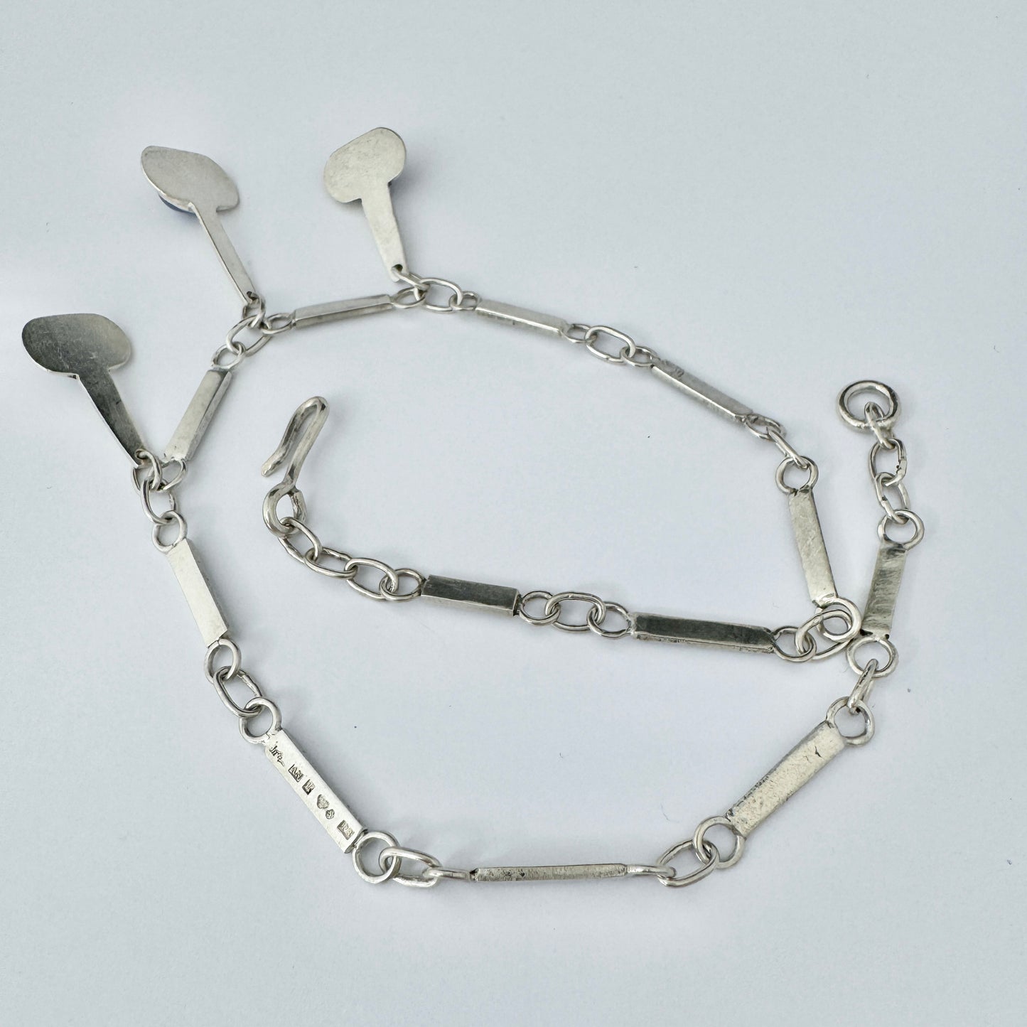 Wiwen Nilsson, Sweden 1941. Unique Vintage Sterling Silver Chalcedony Necklace.