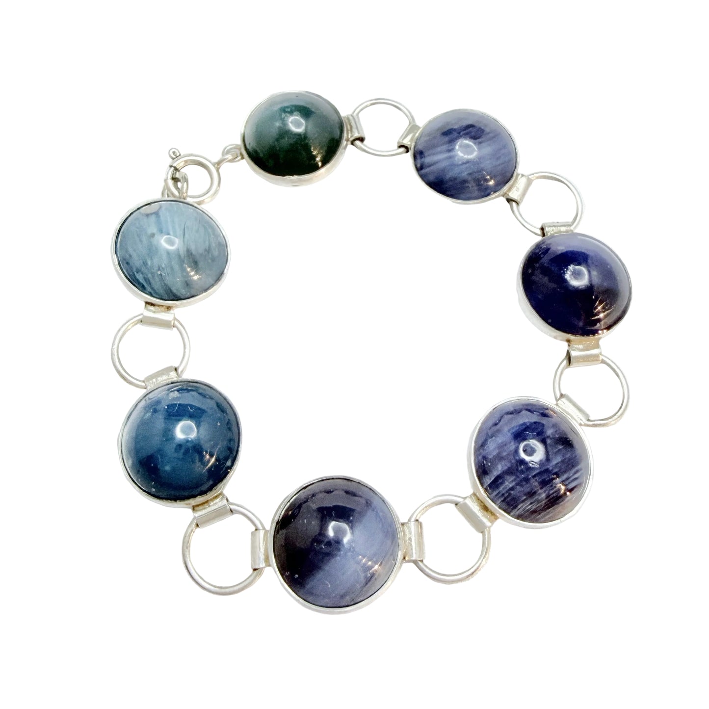 Märta Lindgren, Sweden 1962. Vintage Solid Silver Bergslagen-stone Bracelet.