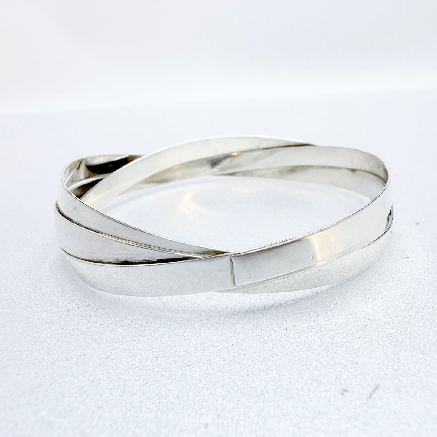 Sandström & de Wit, Sweden 1992. Vintage Sterling Silver Bangle Bracelet.