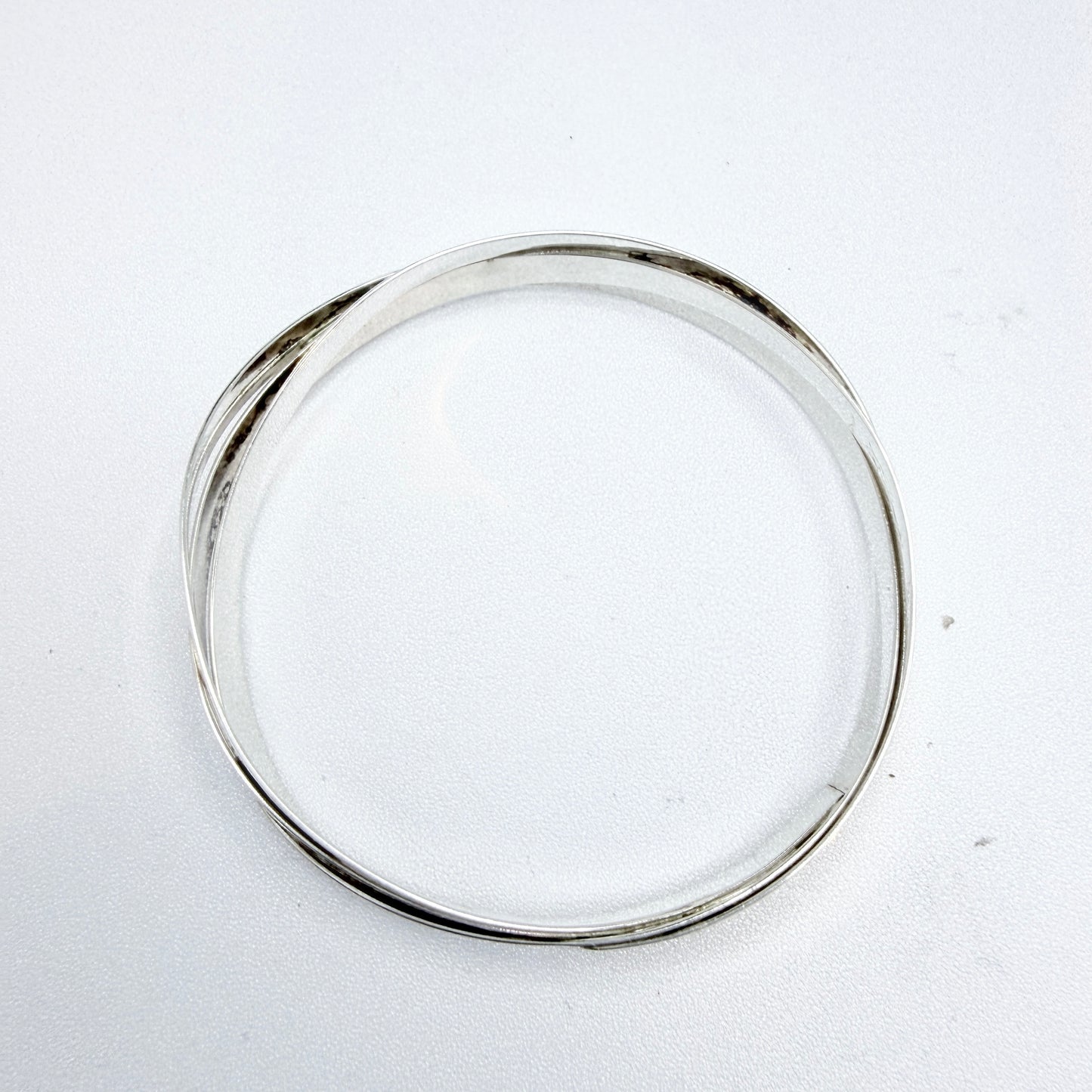 Sandström & de Wit, Sweden 1992. Vintage Sterling Silver Bangle Bracelet.