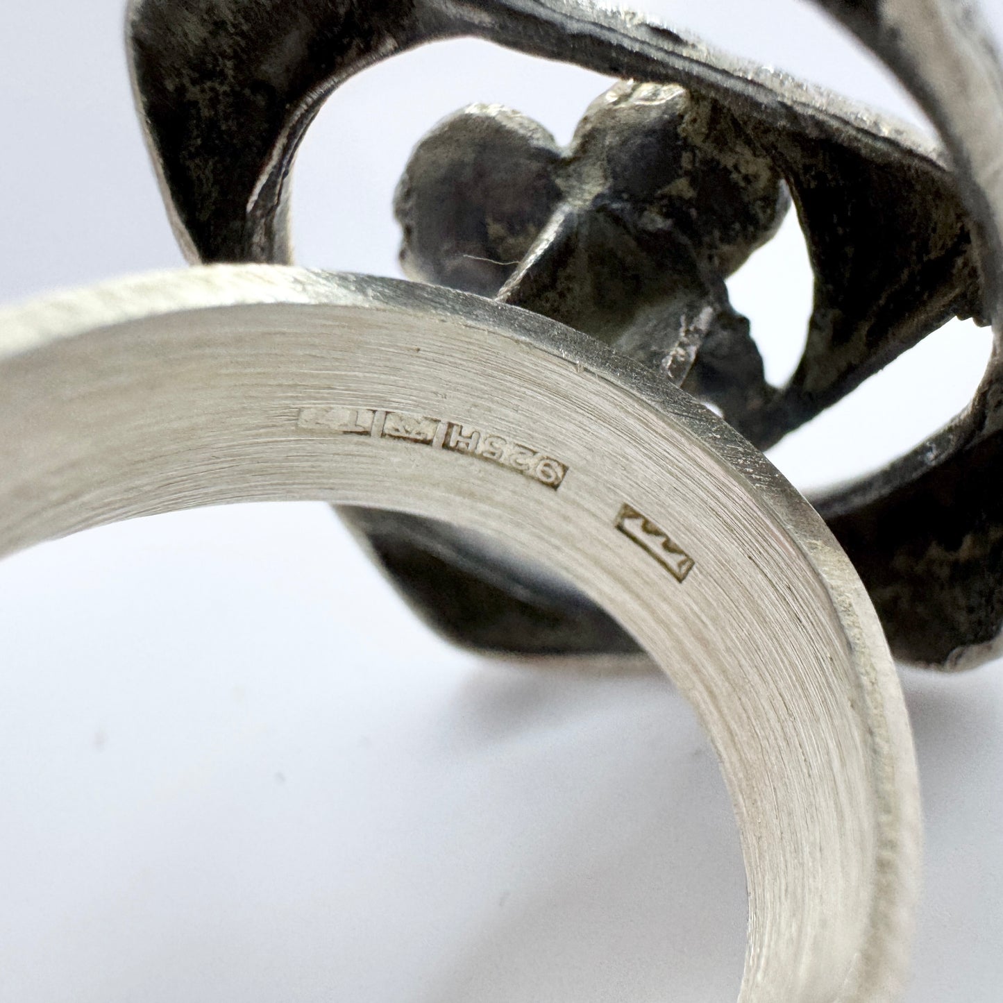 Sten & Laine, Finland 1972. Vintage Sterling Silver Orbital Ring.