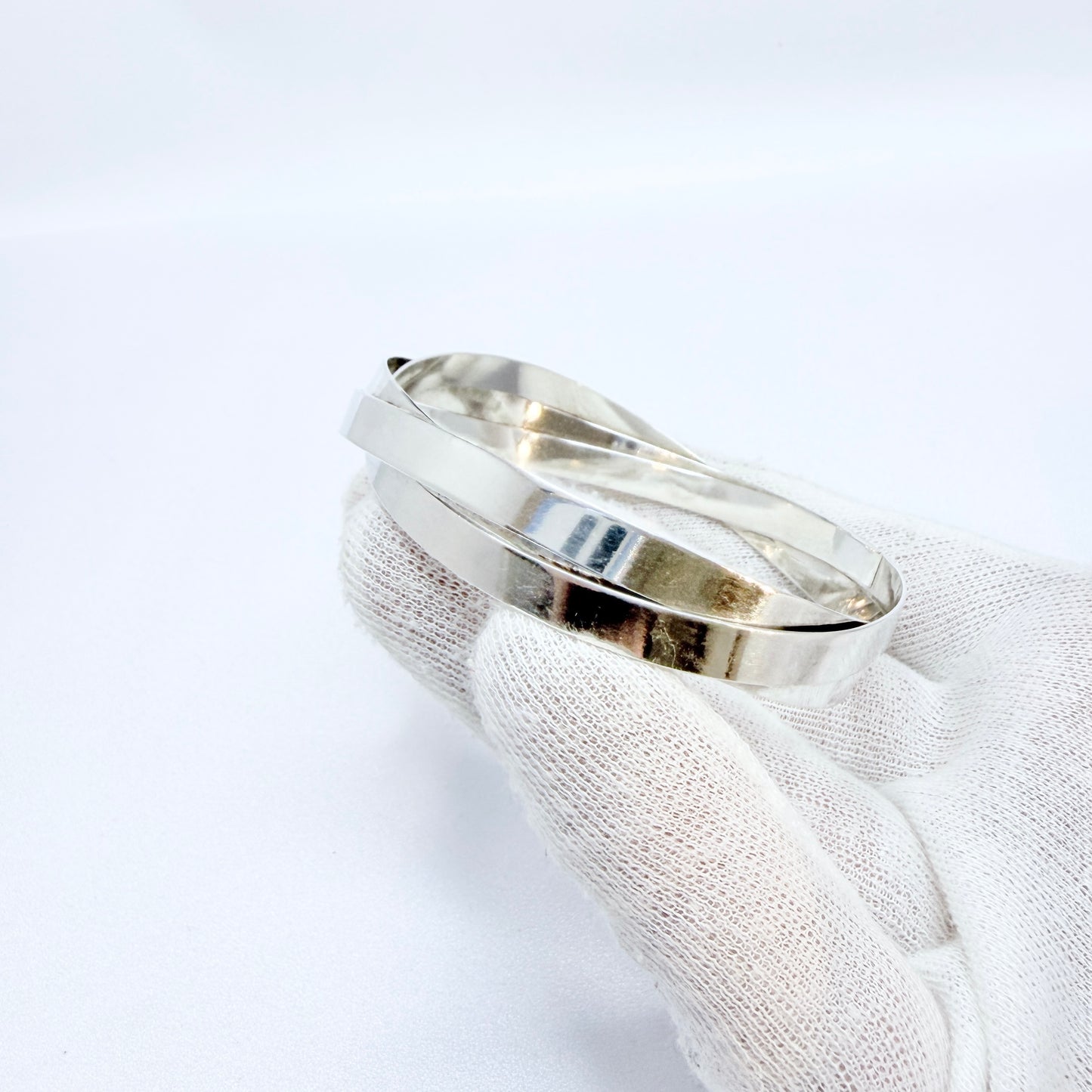 Sandström & de Wit, Sweden 1992. Vintage Sterling Silver Bangle Bracelet.