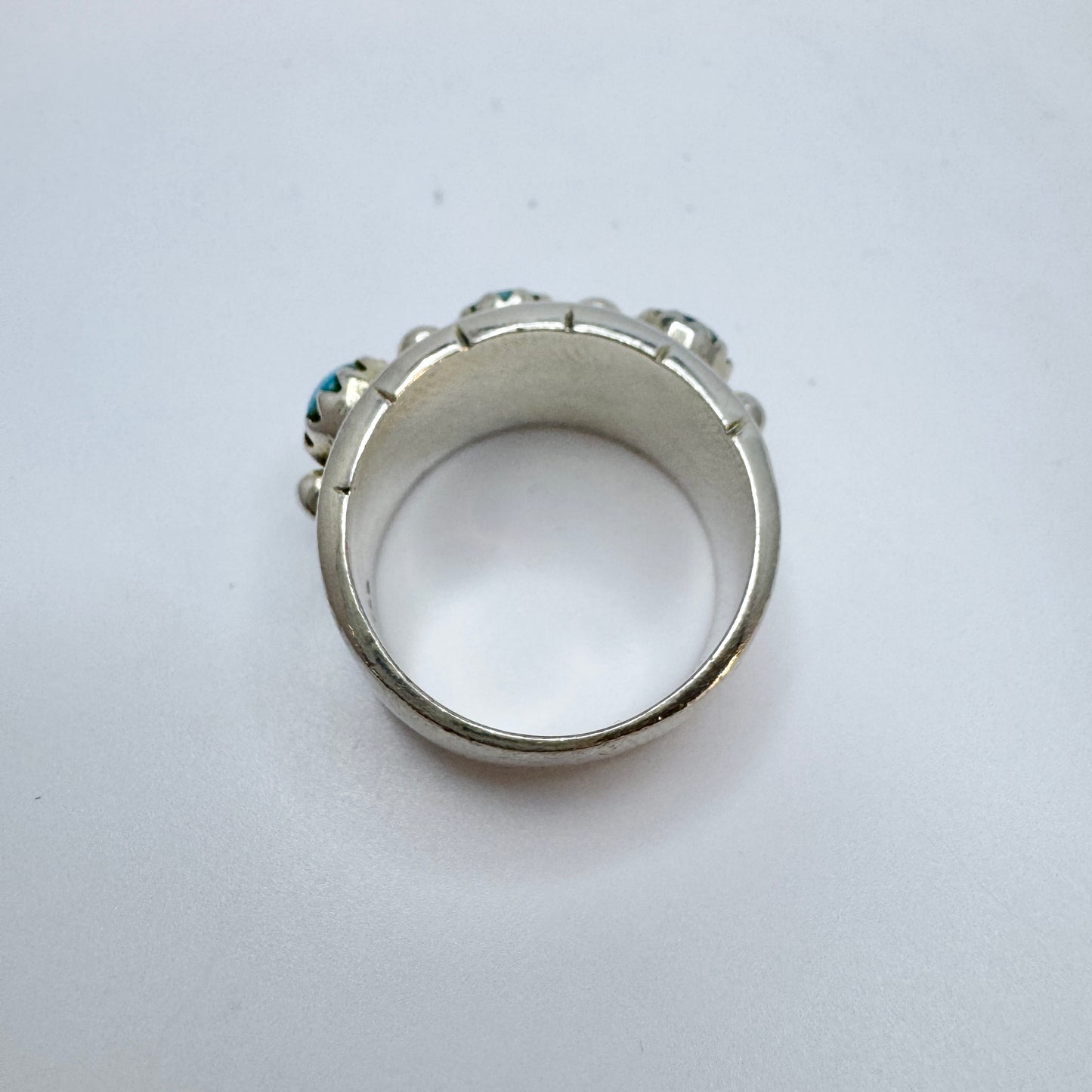 Vintage Sterling Silver Turquoise Ring.
