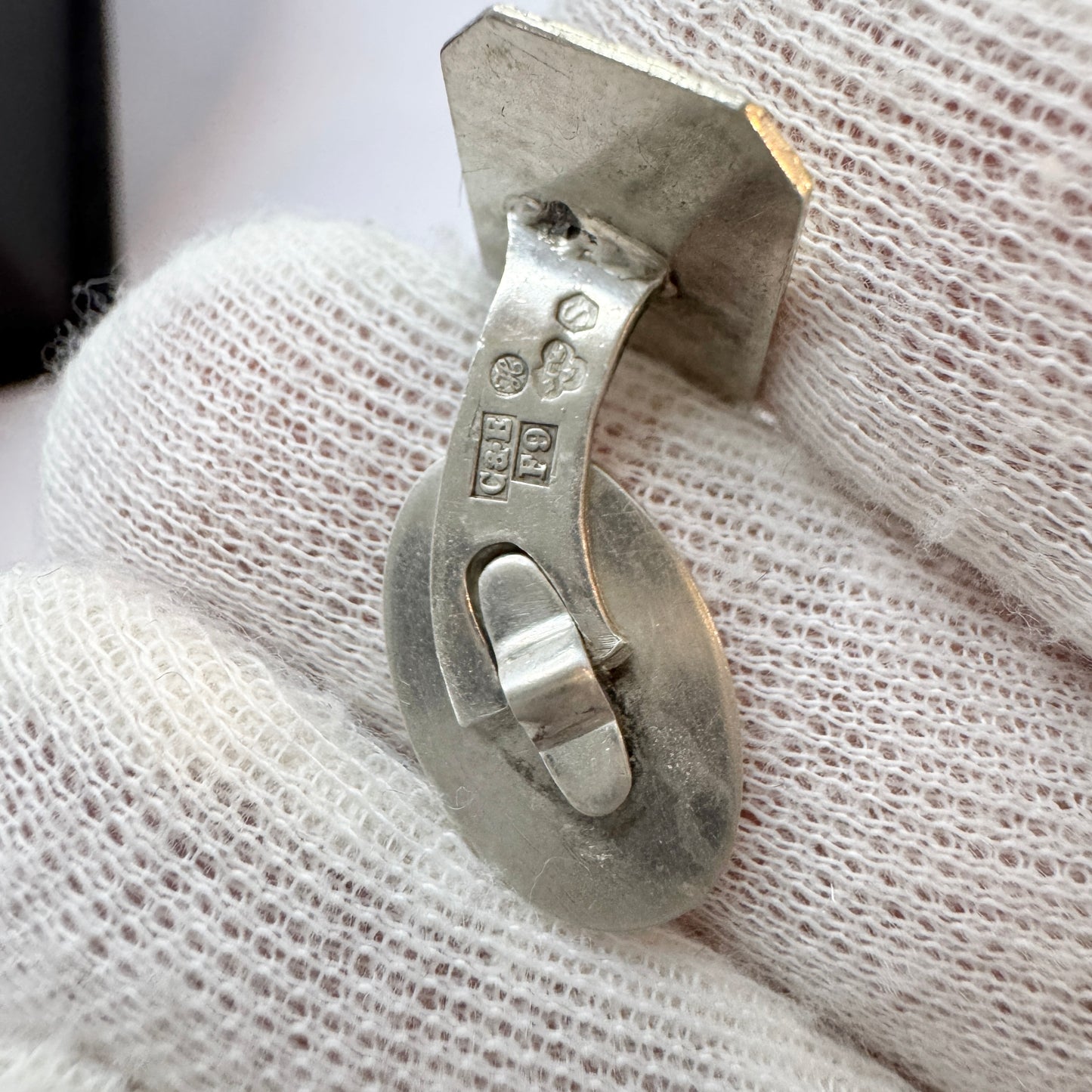 Carlsson & Ekstrand, Sweden 1956. Vintage Silver Cufflinks. No Engraving.