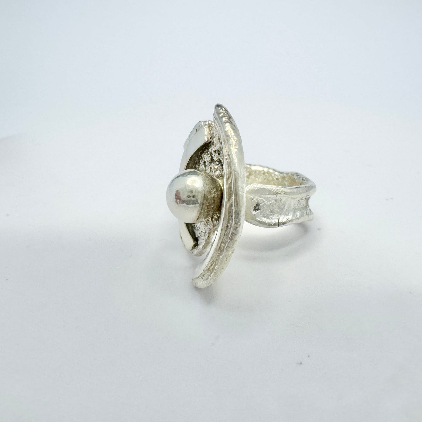 Silversmedjan I Järvsö, Sweden 1977. Vintage Sterling Silver Ring.