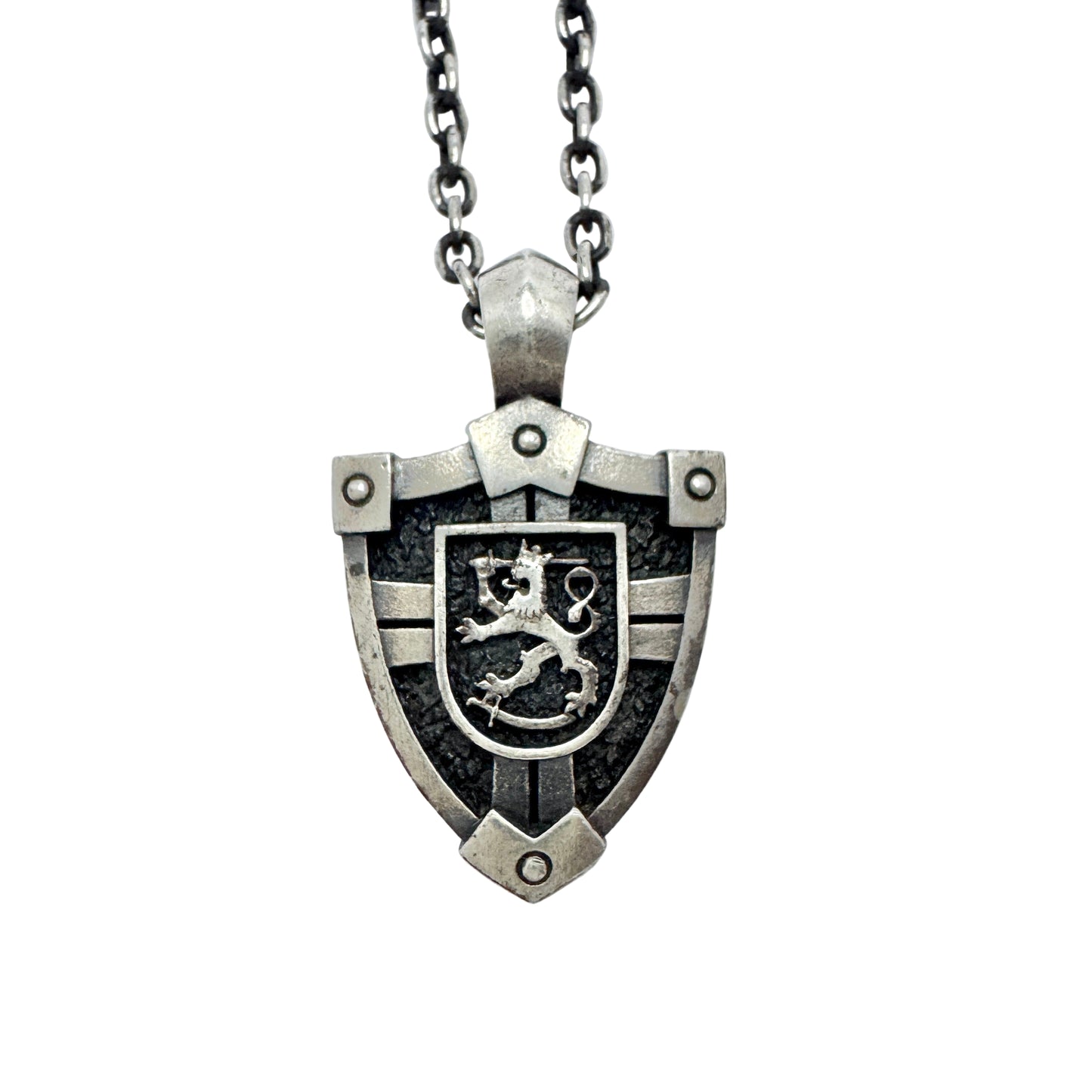 Finland. Vintage Celebrating Finnish Independence Year 1917 Silver Pendant Necklace.