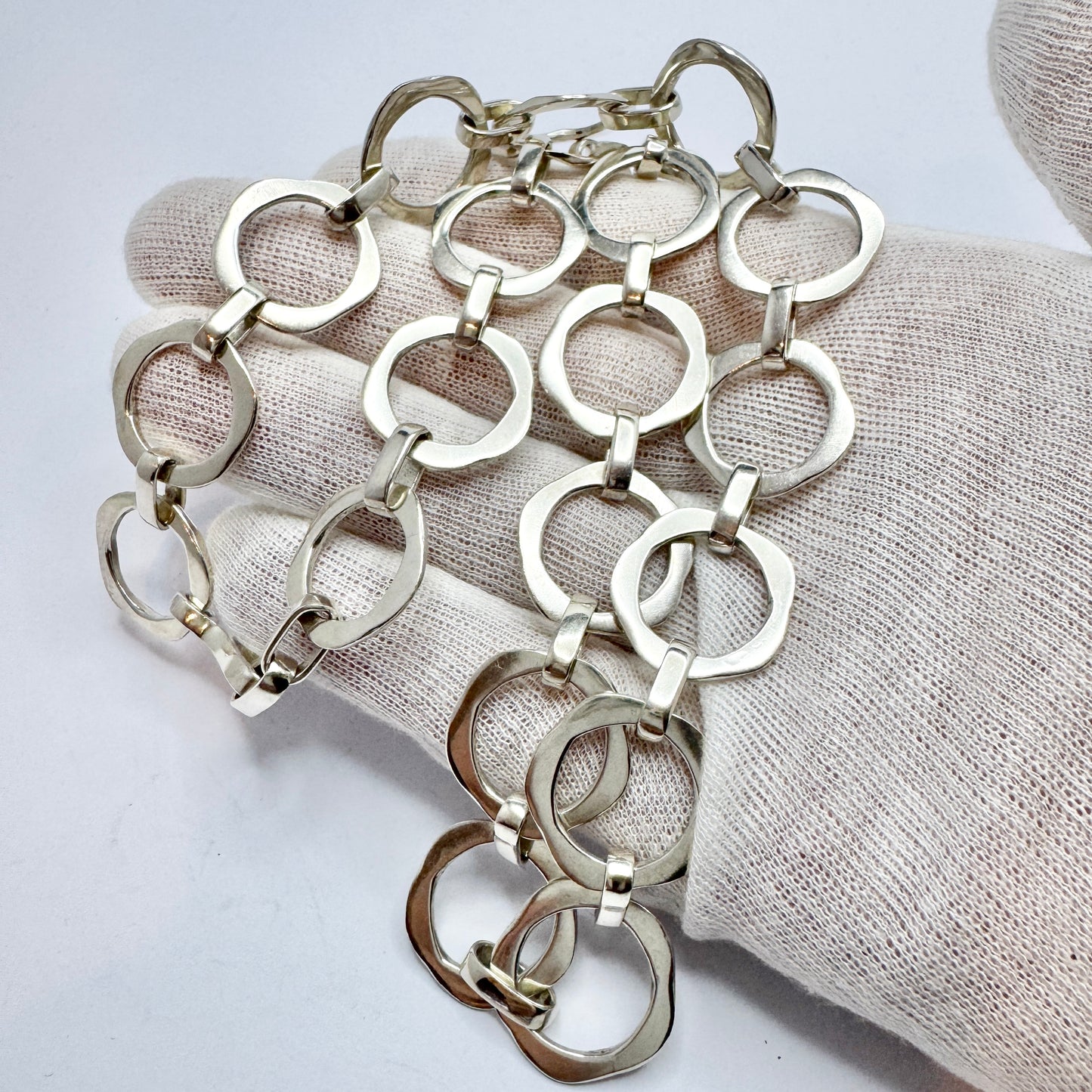 Högberg, Gothenburg, Sweden. Bold Vintage Sterling Silver Bracelet.