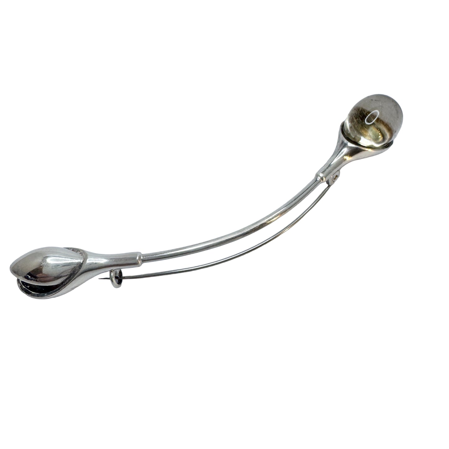 Kaunis Koru, Finland. Large Vintage Sterling Silver Rutilated Quartz Brooch.