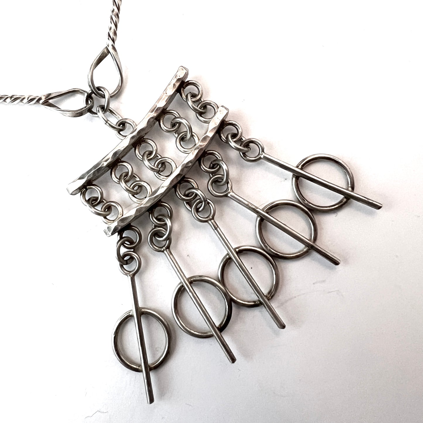 Alf Kristian Pettersen, Norway 1960s, Vintage Solid Silver Necklace.