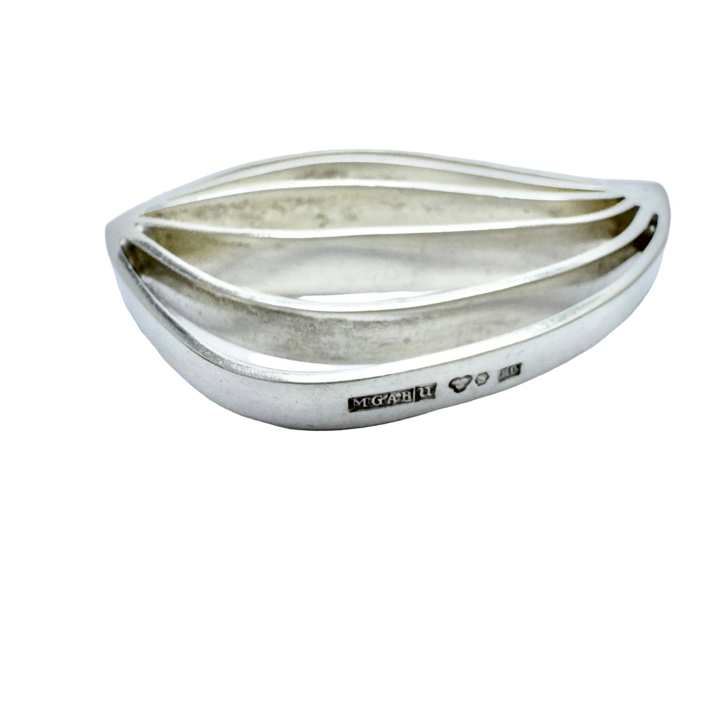 Markströms, Sweden 1956. Vintage Mid-century Modern Sterling Silver Brooch.