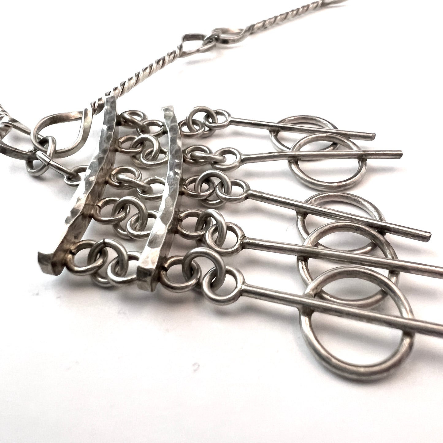 Alf Kristian Pettersen, Norway 1960s, Vintage Solid Silver Necklace.