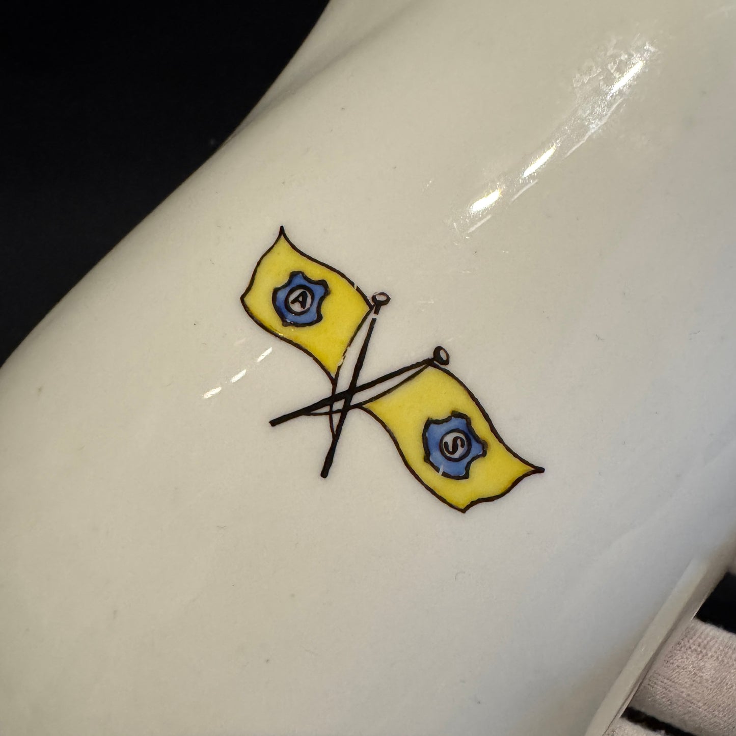 Gustavsberg Sweden c 1930s Vintage Art Deco Porcelain Water Pitcher.