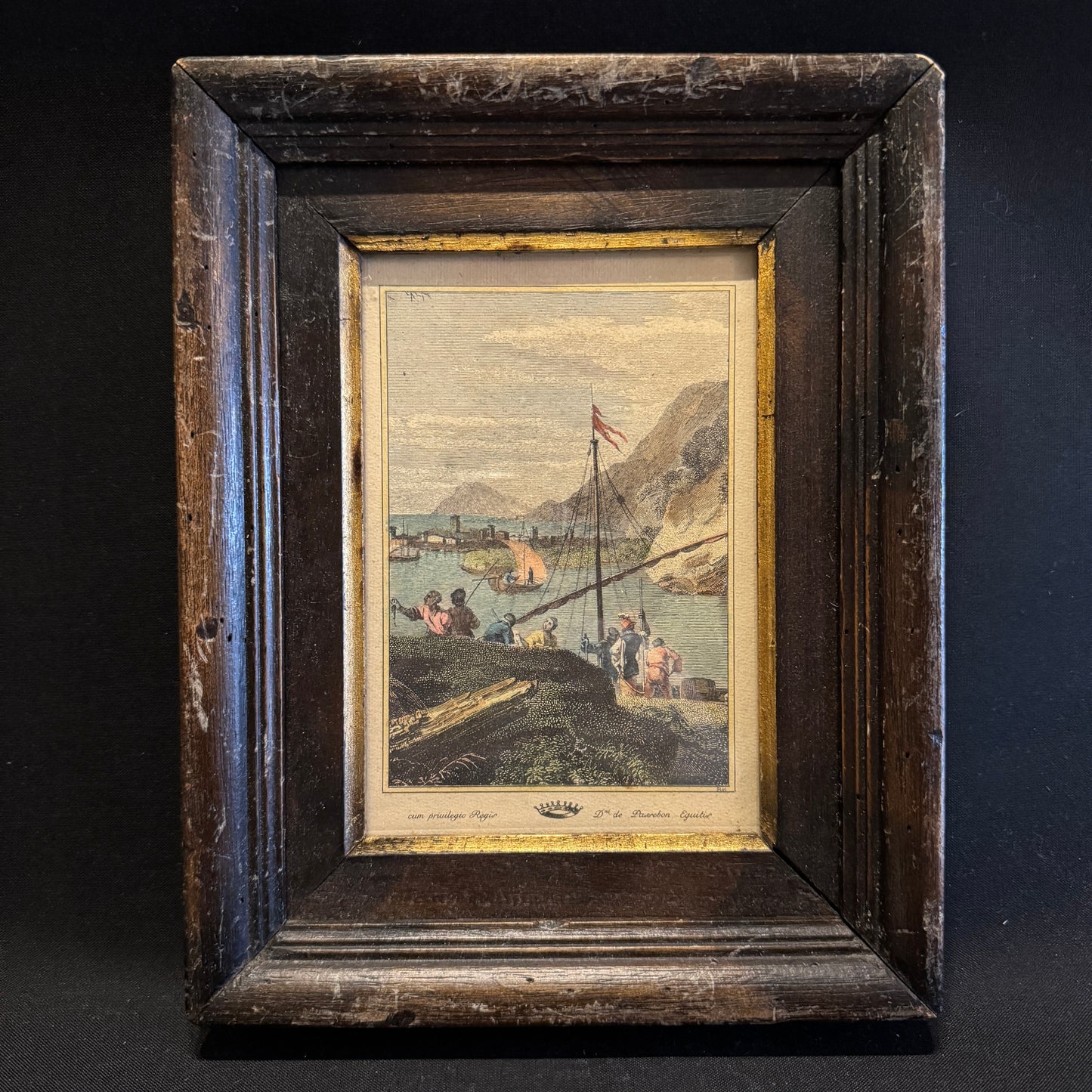 Antique Color Lithograph Cum Privilegio Regis Dni De Passebon Equitis