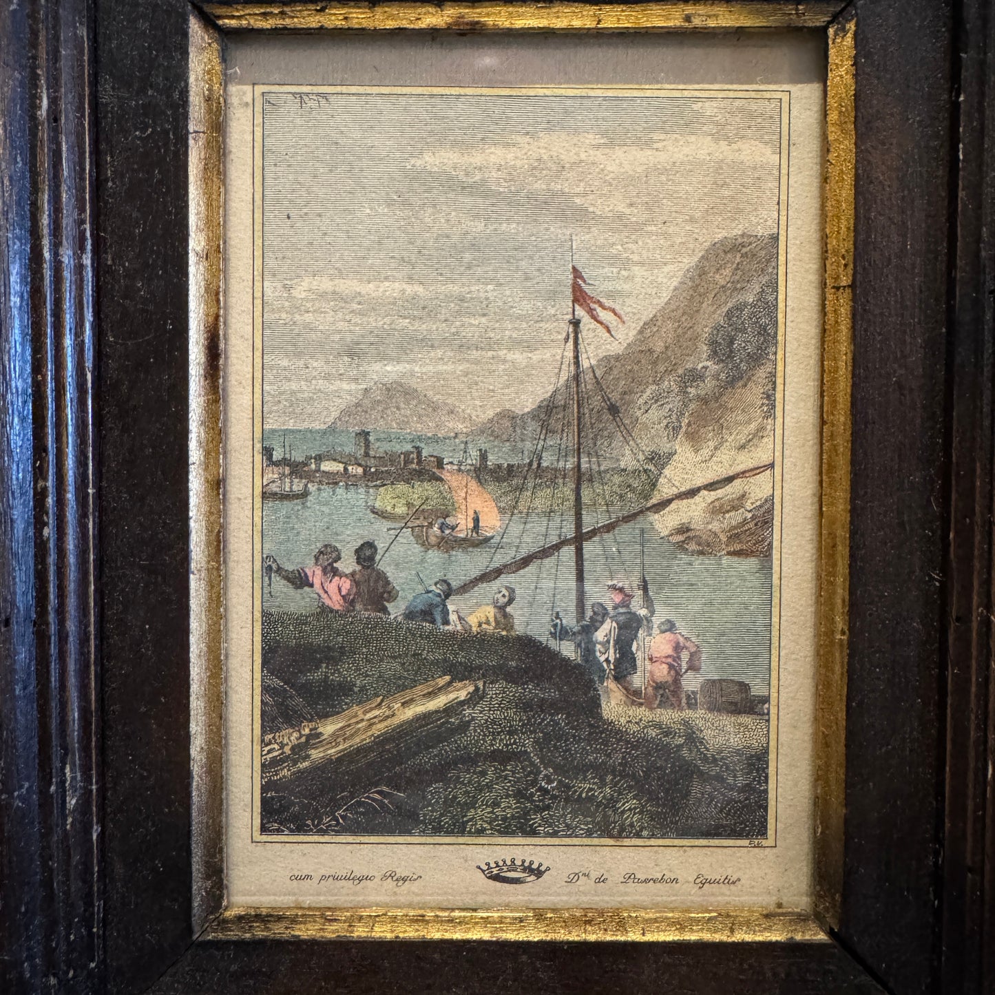 Antique Color Lithograph Cum Privilegio Regis Dni De Passebon Equitis