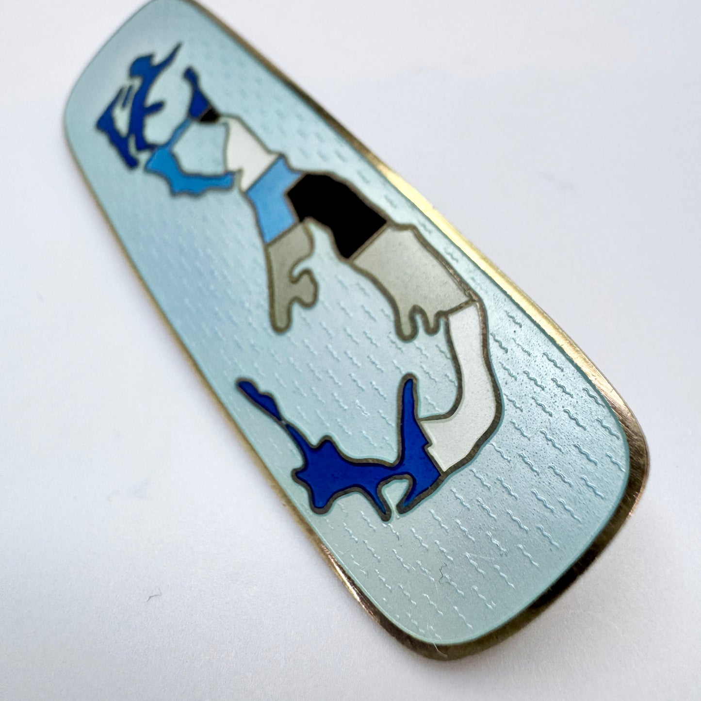 David-Andersen, Norway. Vintage Sterling Silver Enamel Brooch.