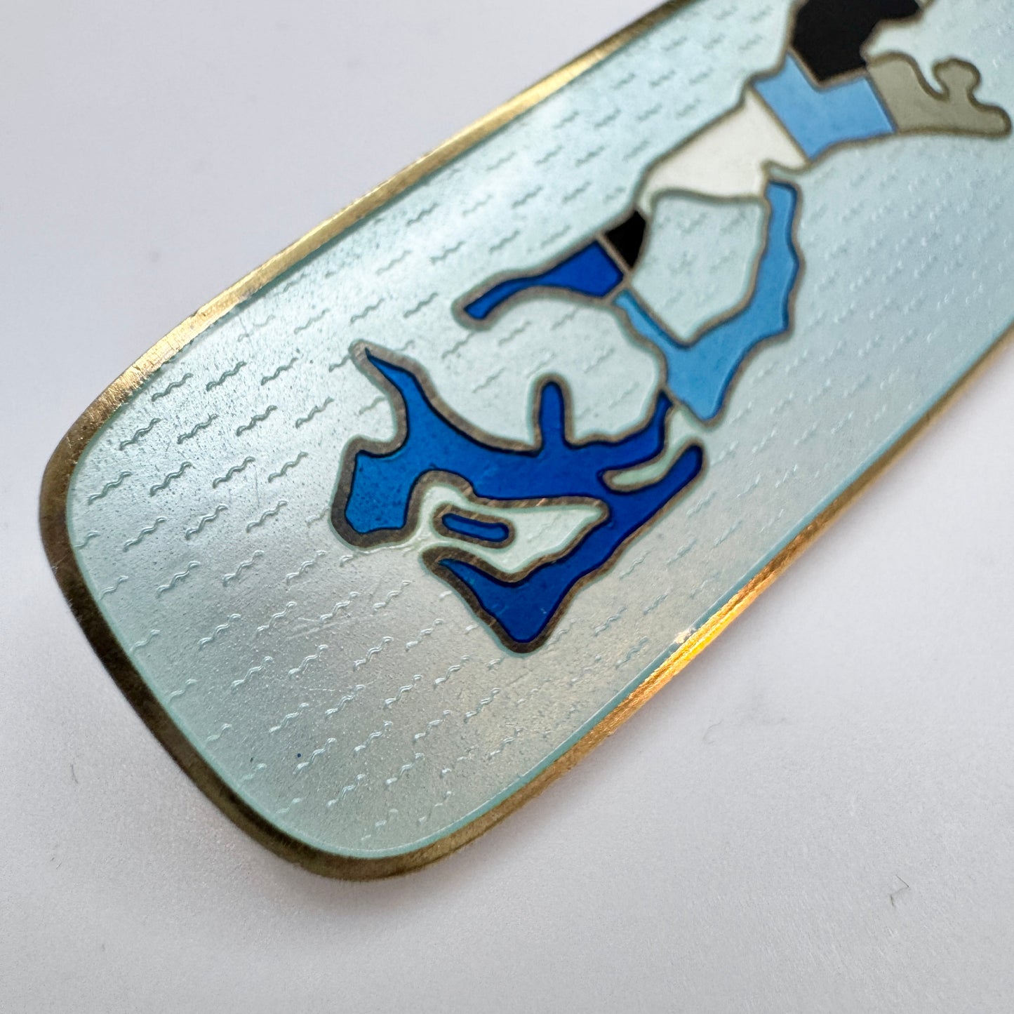 David-Andersen, Norway. Vintage Sterling Silver Enamel Brooch.