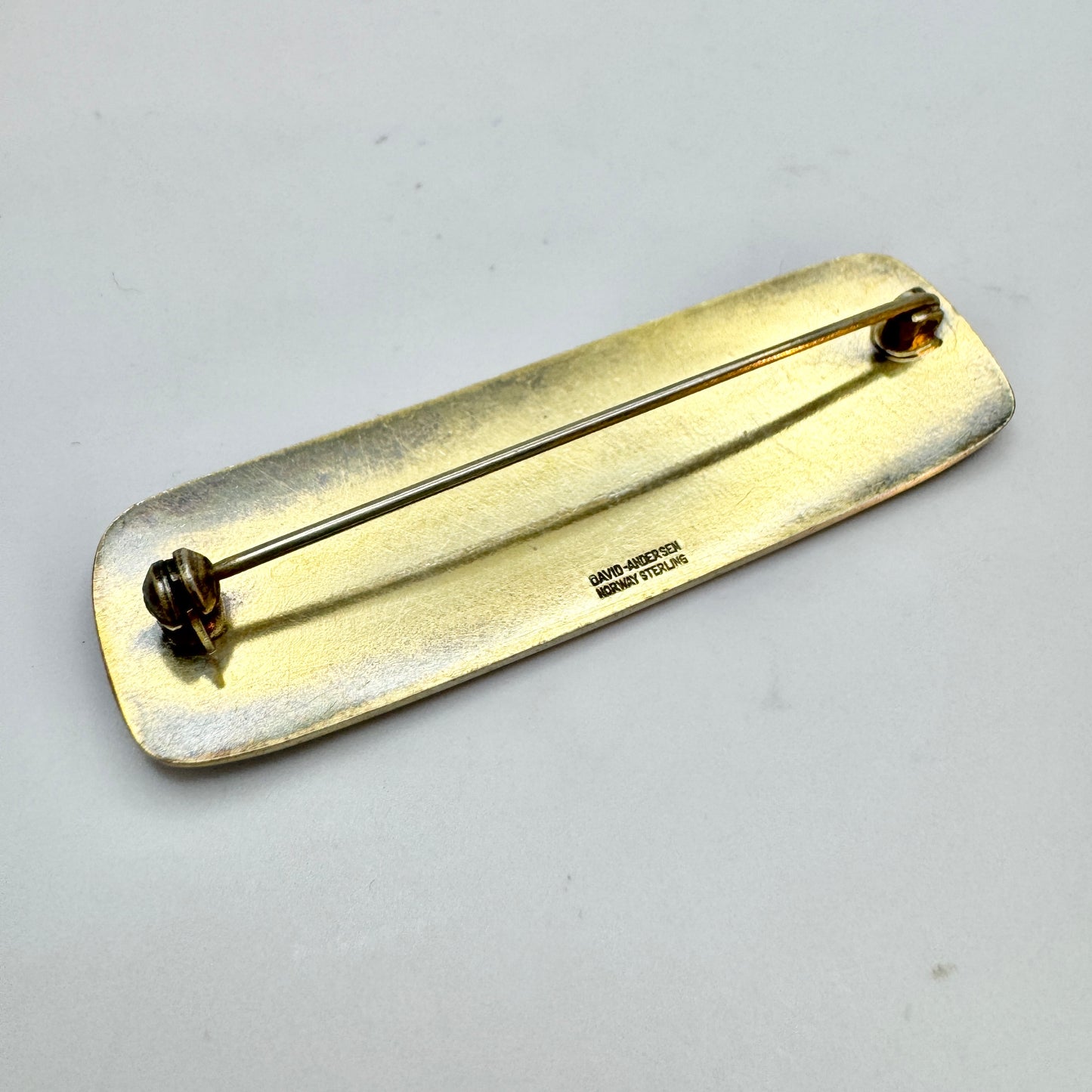 David-Andersen, Norway. Vintage Sterling Silver Enamel Brooch.