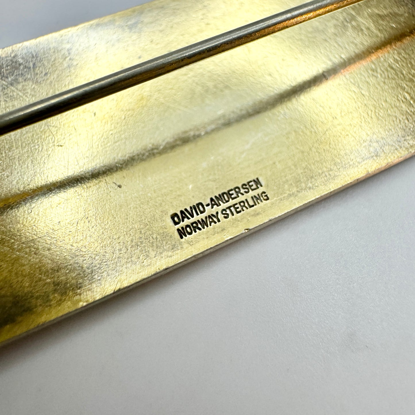 David-Andersen, Norway. Vintage Sterling Silver Enamel Brooch.