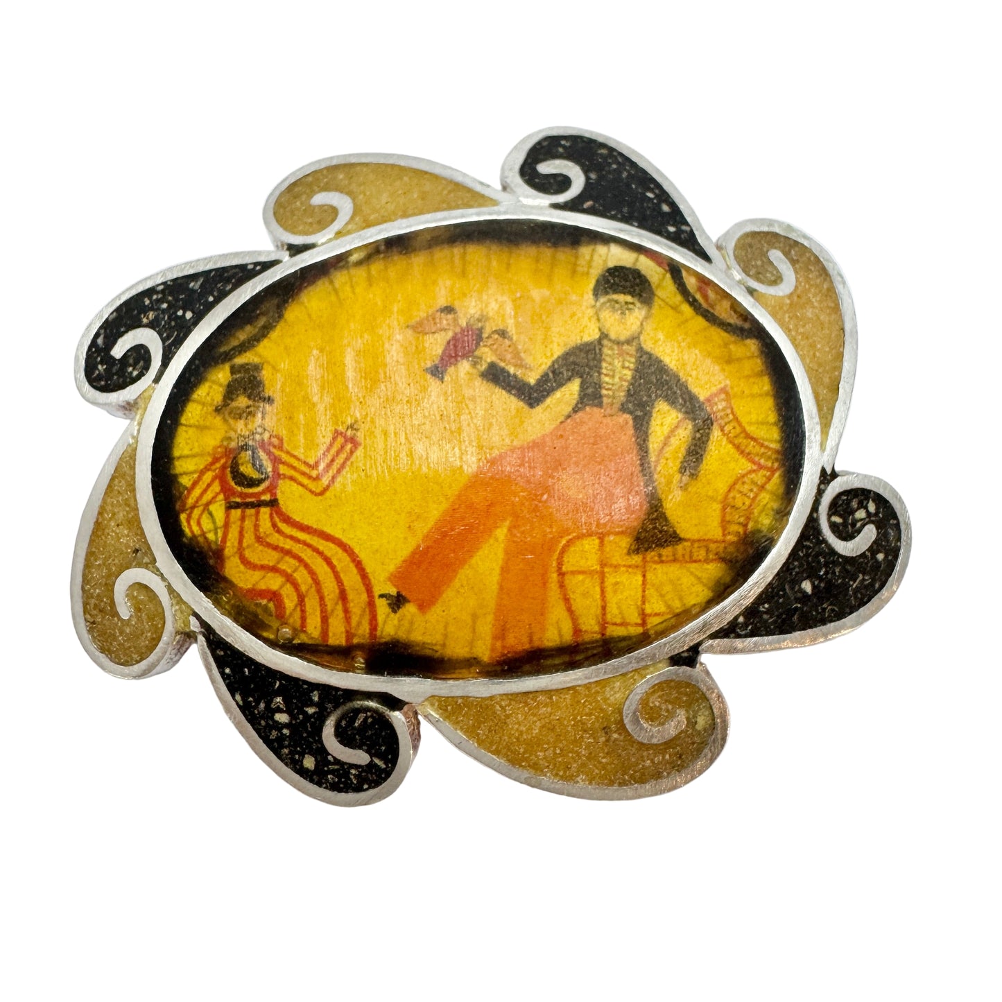 David Urso, USA. Vintage Sterling Silver Brooch.