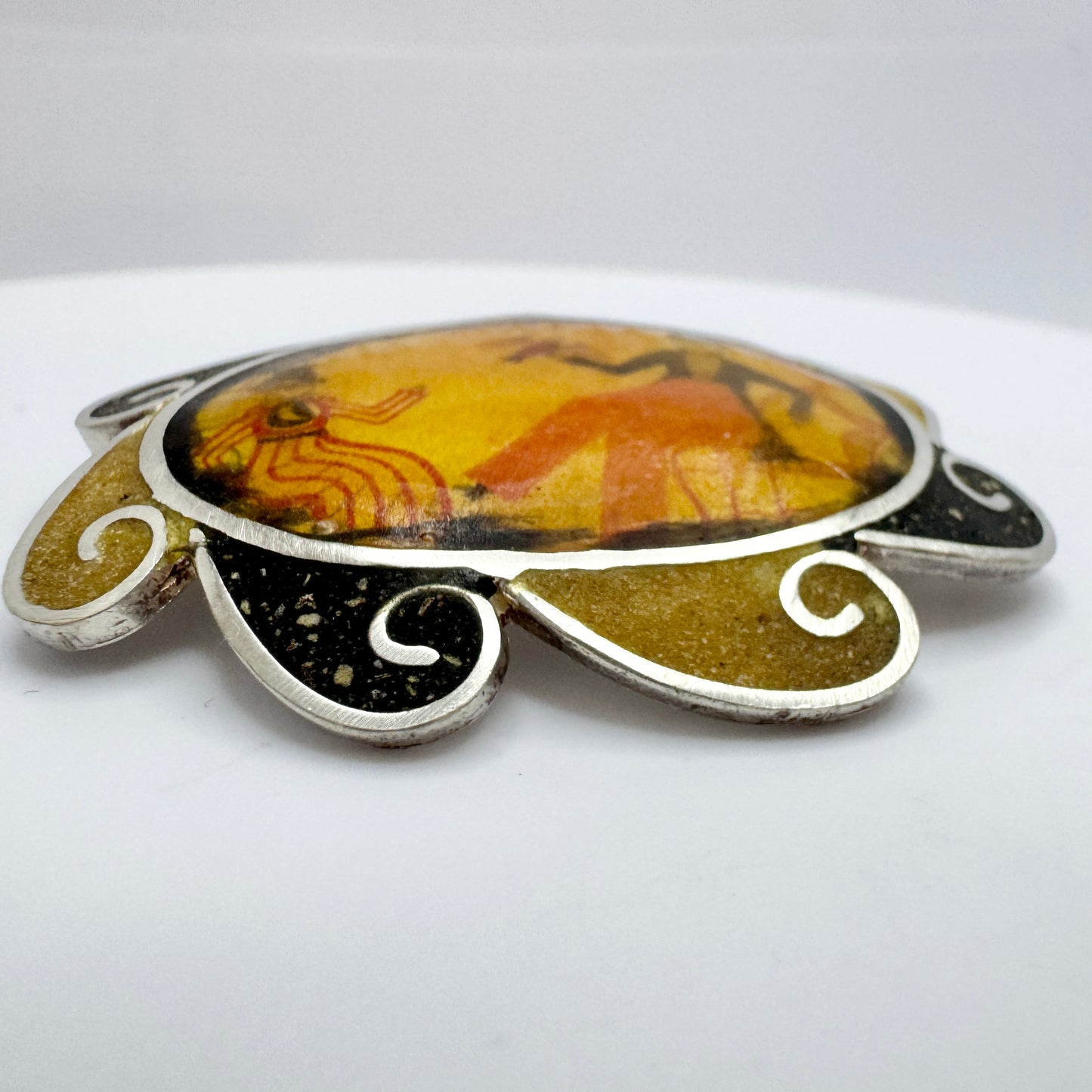 David Urso, USA. Vintage Sterling Silver Brooch.